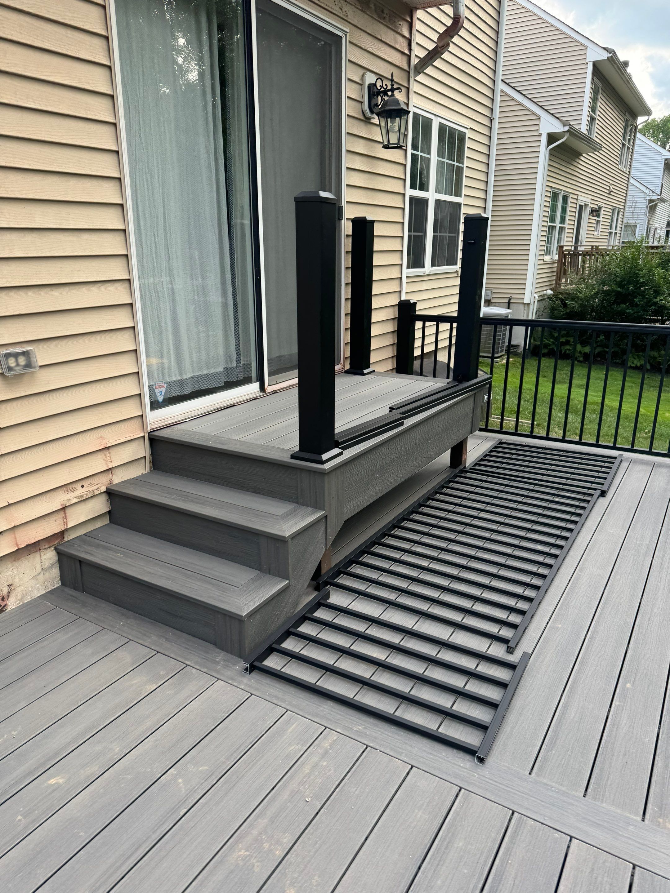 Deck Resurface using Deckorators Vista - Color Driftwood by deck guardian