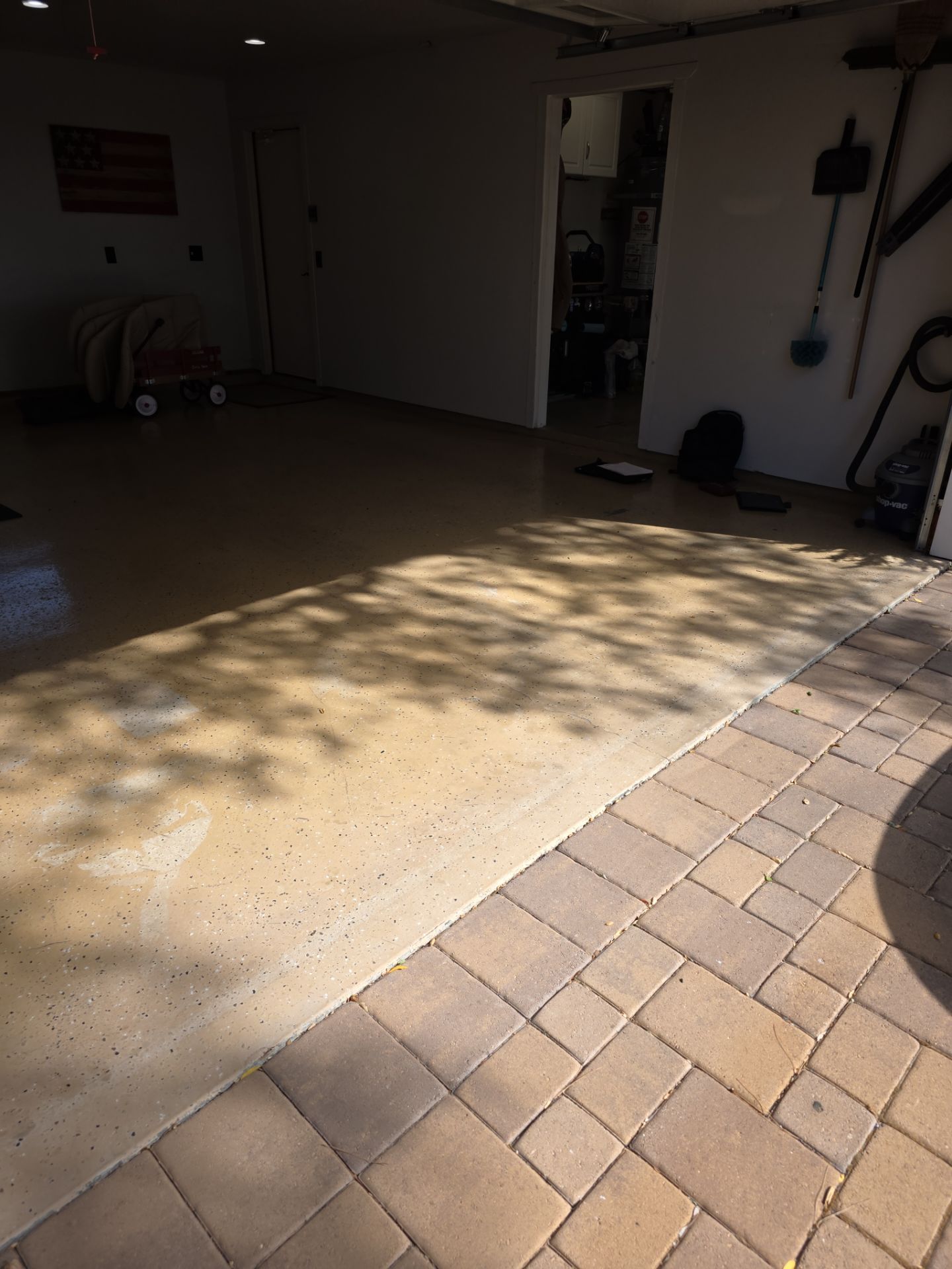 Atascadero Garage Floor Coating with Outback Simiron Decorative Chips by MGP Coatings