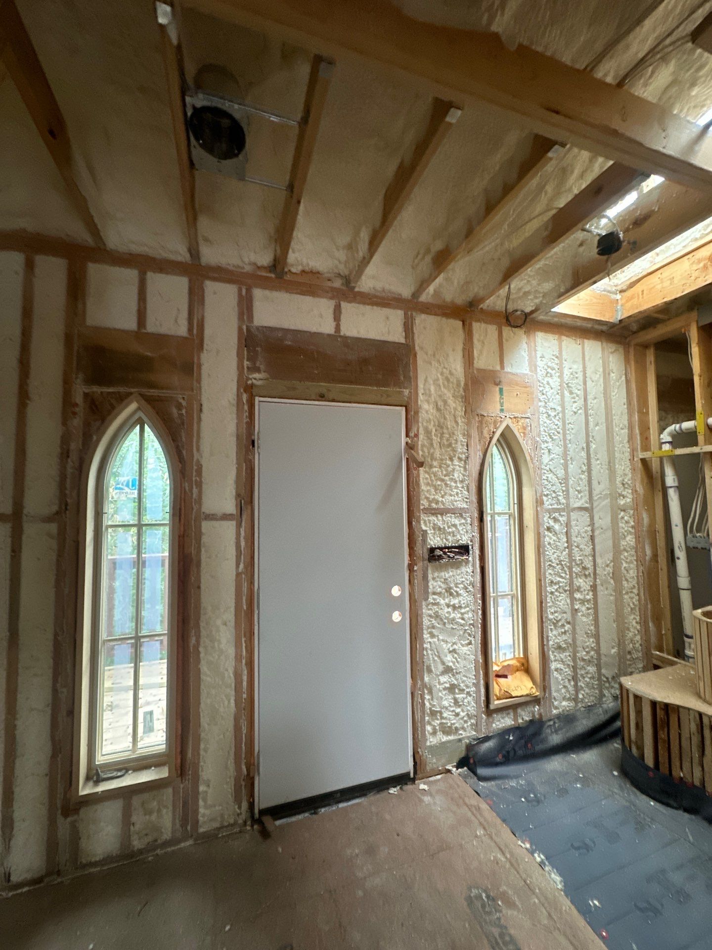 We spray foamed this beautiful and very unique custom home in Dallas by Apex Insulation Solutions