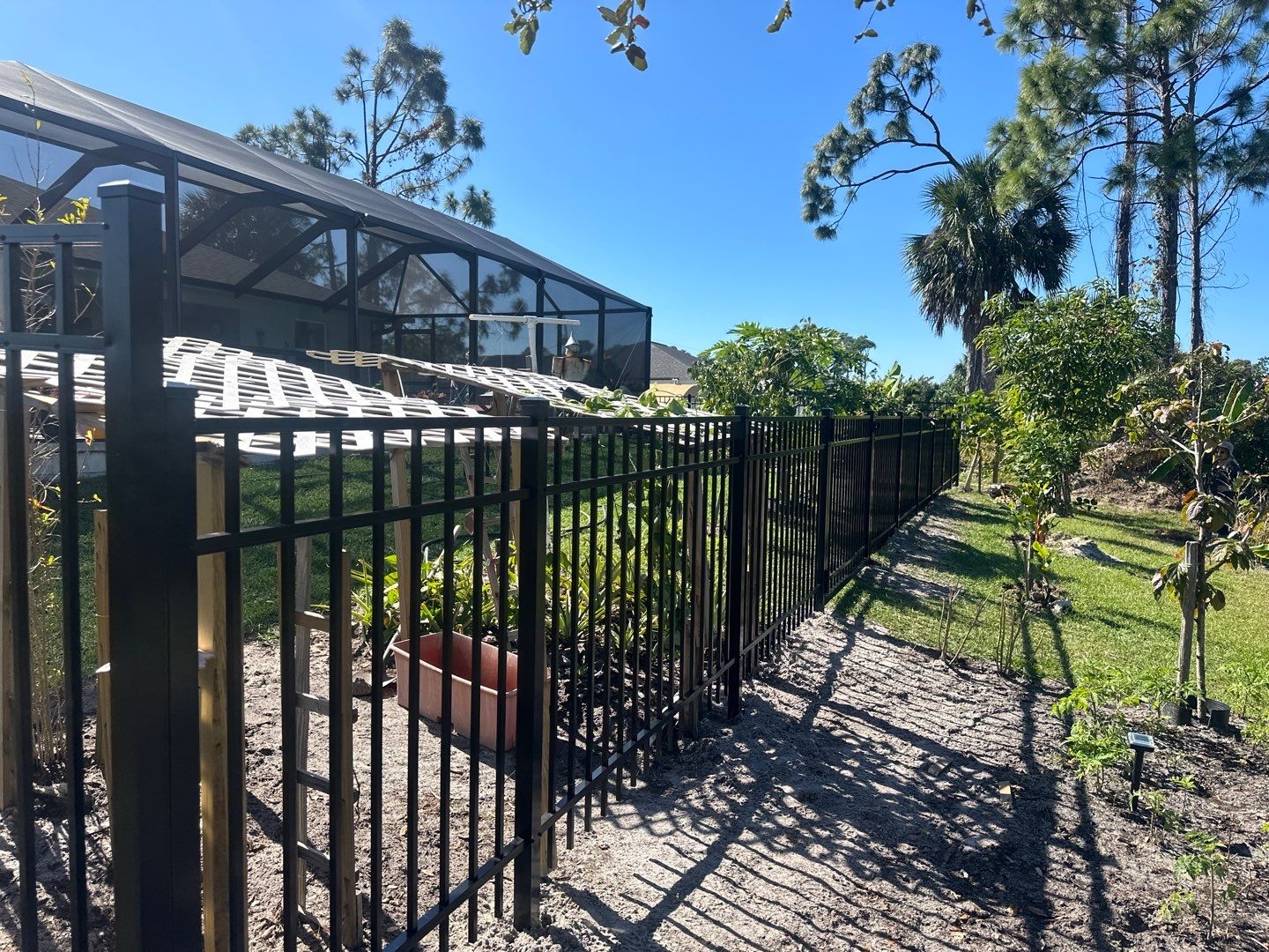 Aluminum Fence Installation using Black 3 Rail Aluminum Fence by Asap fence and gates, LLC
