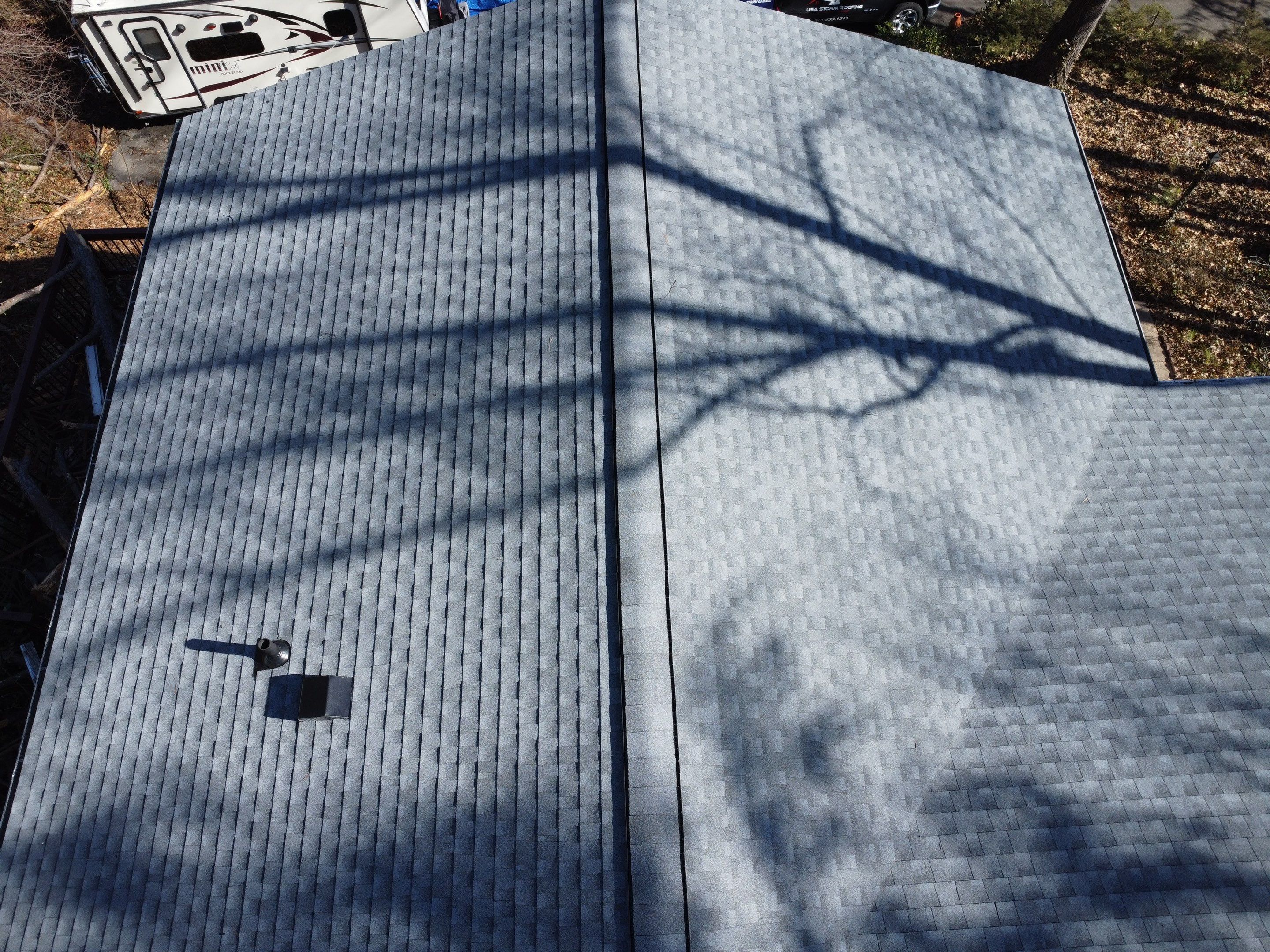 Tree Damage Restoration  using GAF Timberline HDZ by USA Storm Roofing and Construction Group