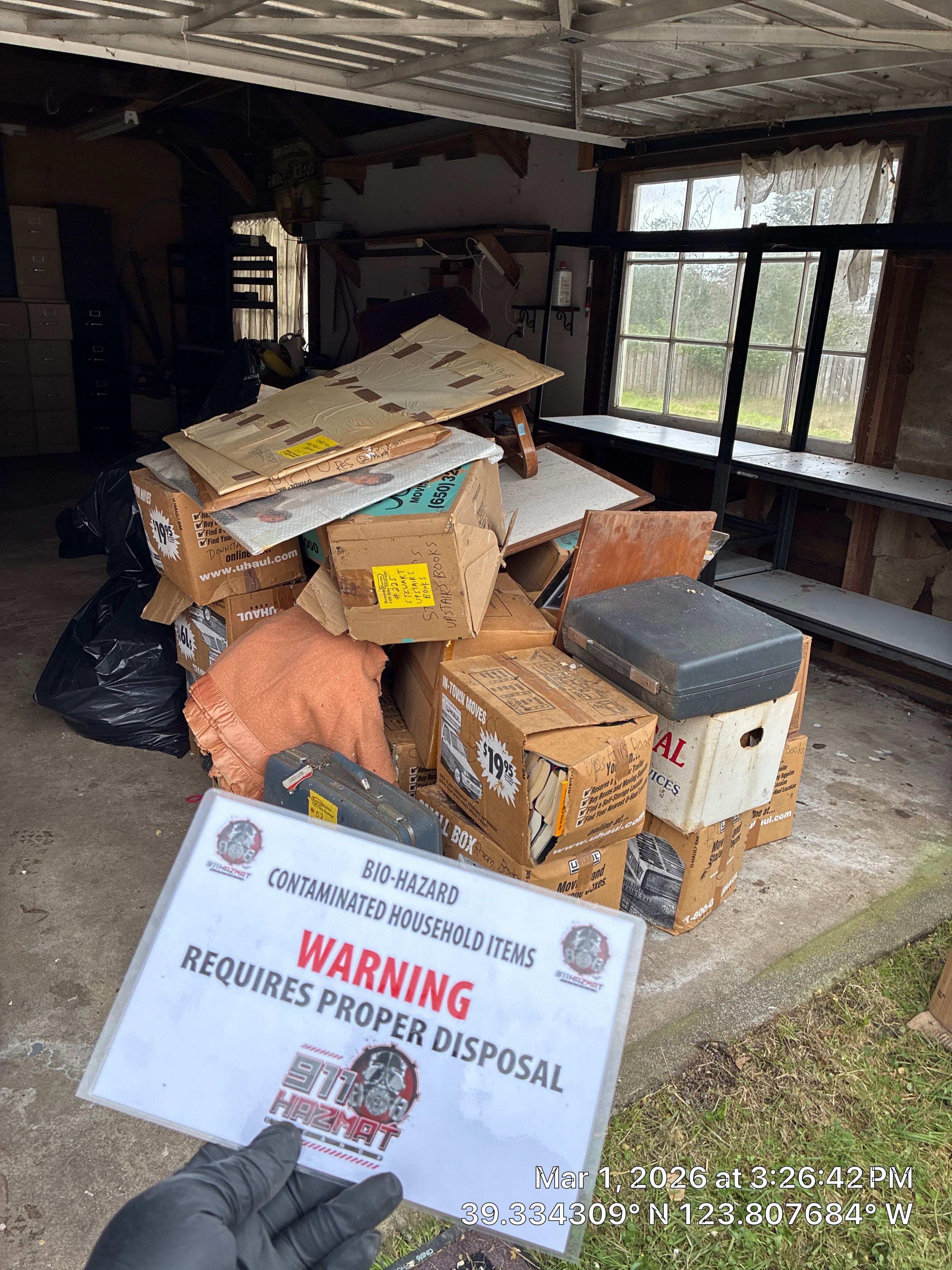 Project in Mendocino by 911 Hazmat Cleanup 