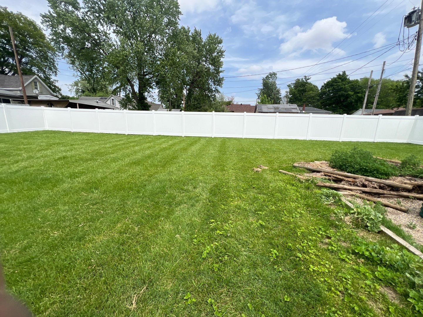 Privacy white vinyl fence by Mr. Fence
