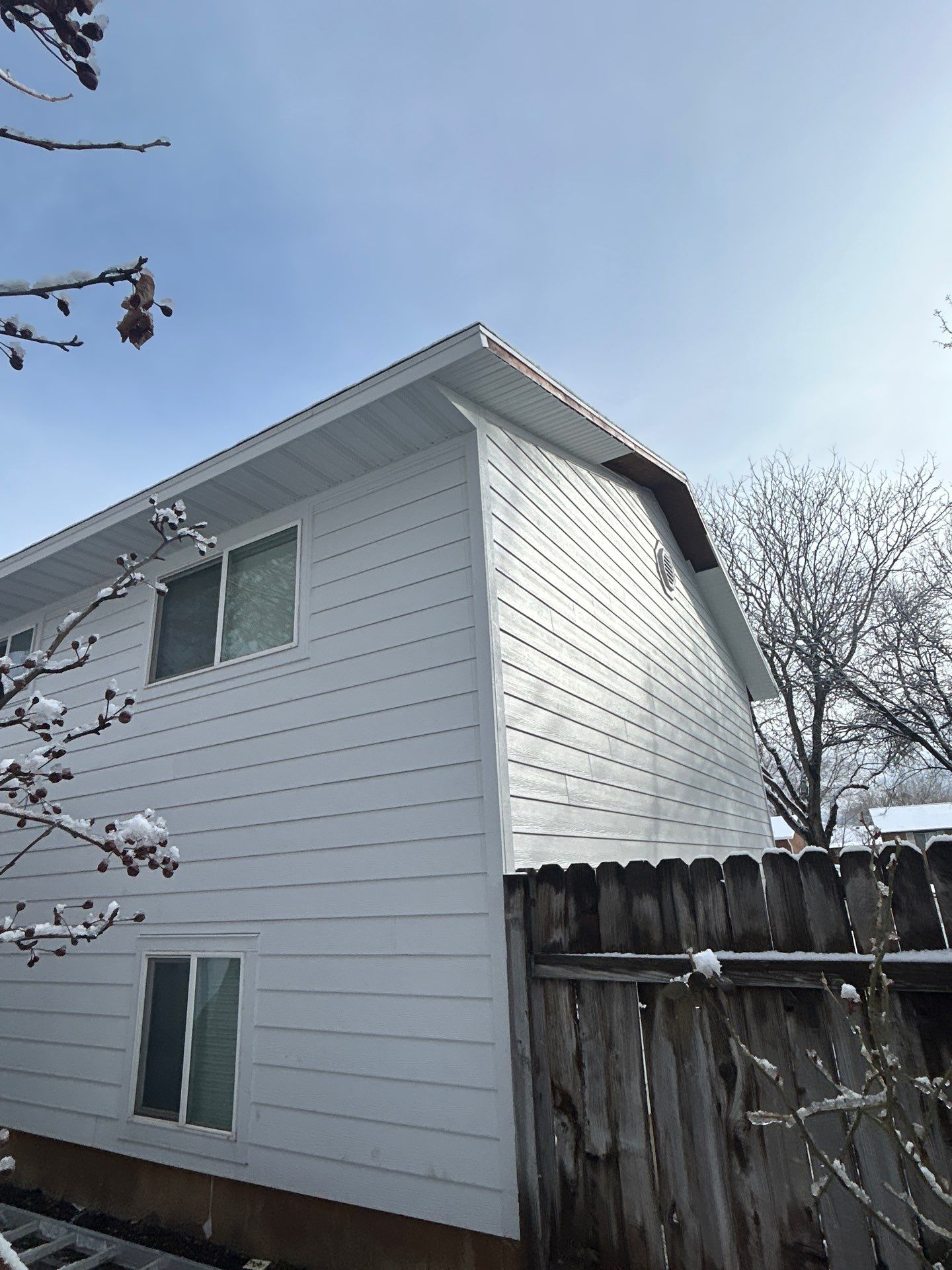 Orem | Crisp Monochromatic Hardie Upgrade | Arctic White by Ideal Siding Utah