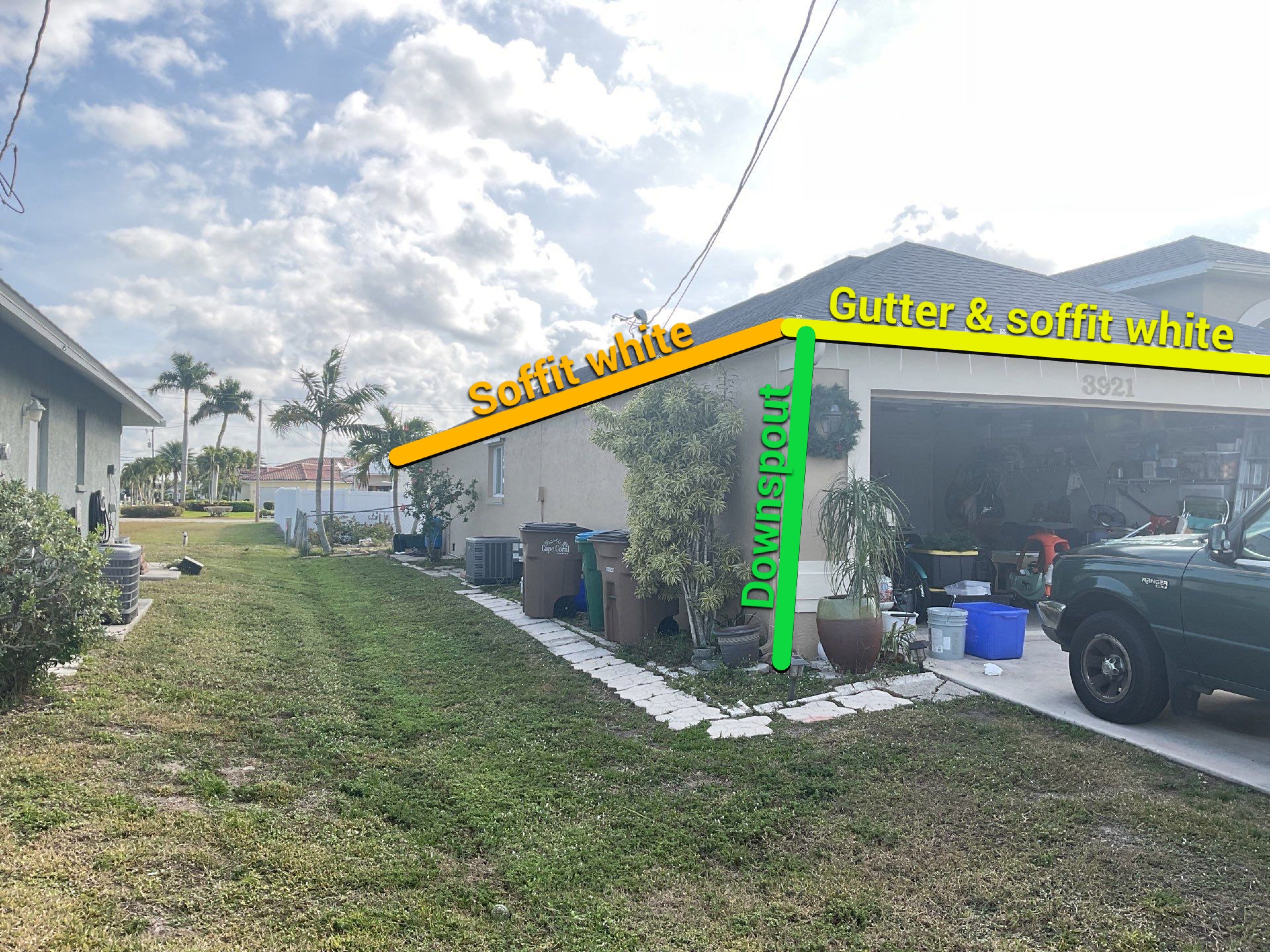 Black Seamless Gutters for Modern Cape Coral Homes by Gutter Professors