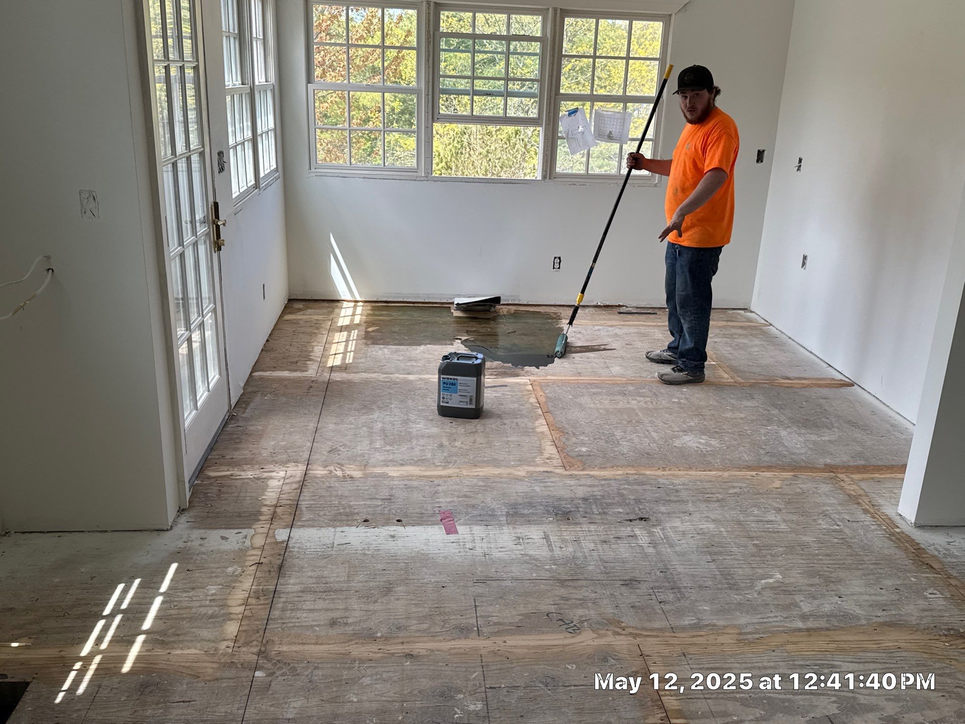 Paint the brand new maple floor...WHITE! Designer-driven project is a showstopper! by RTBaldwin Hardwood Floors