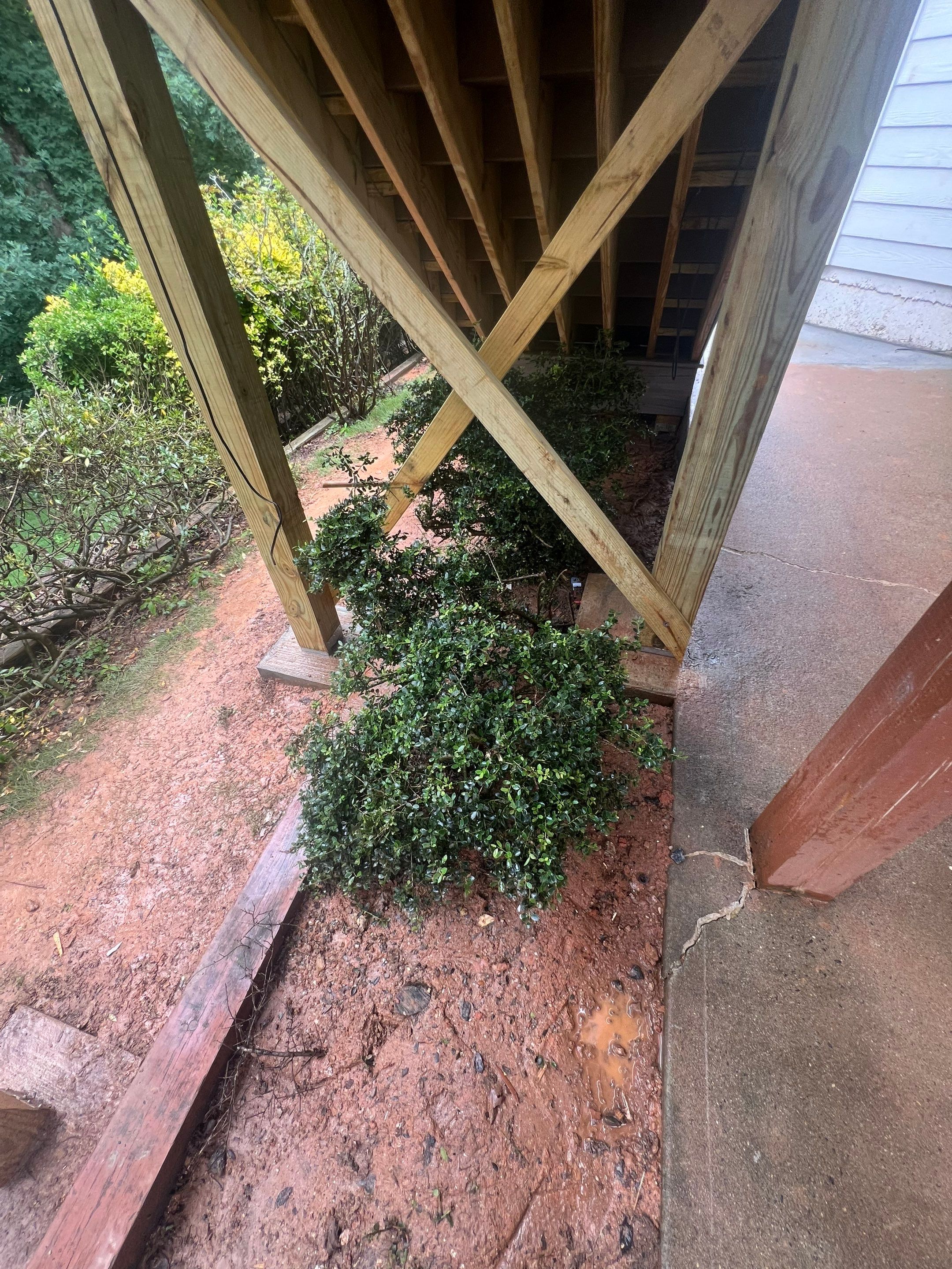 Elevated Composite Deck and Concrete Landing Installation in Kennesaw by Swift Home Renovations