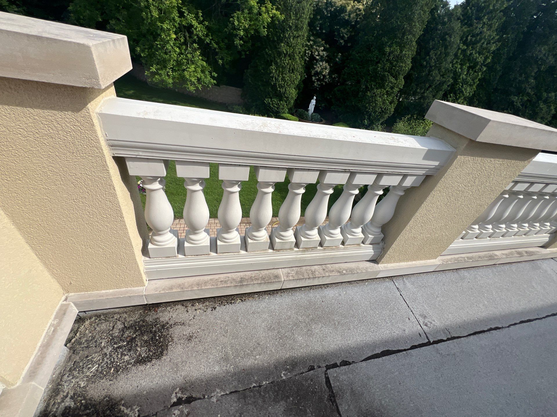 concrete cleaning using Algaecide, soft wash soap by Northern Power Washing LLC.