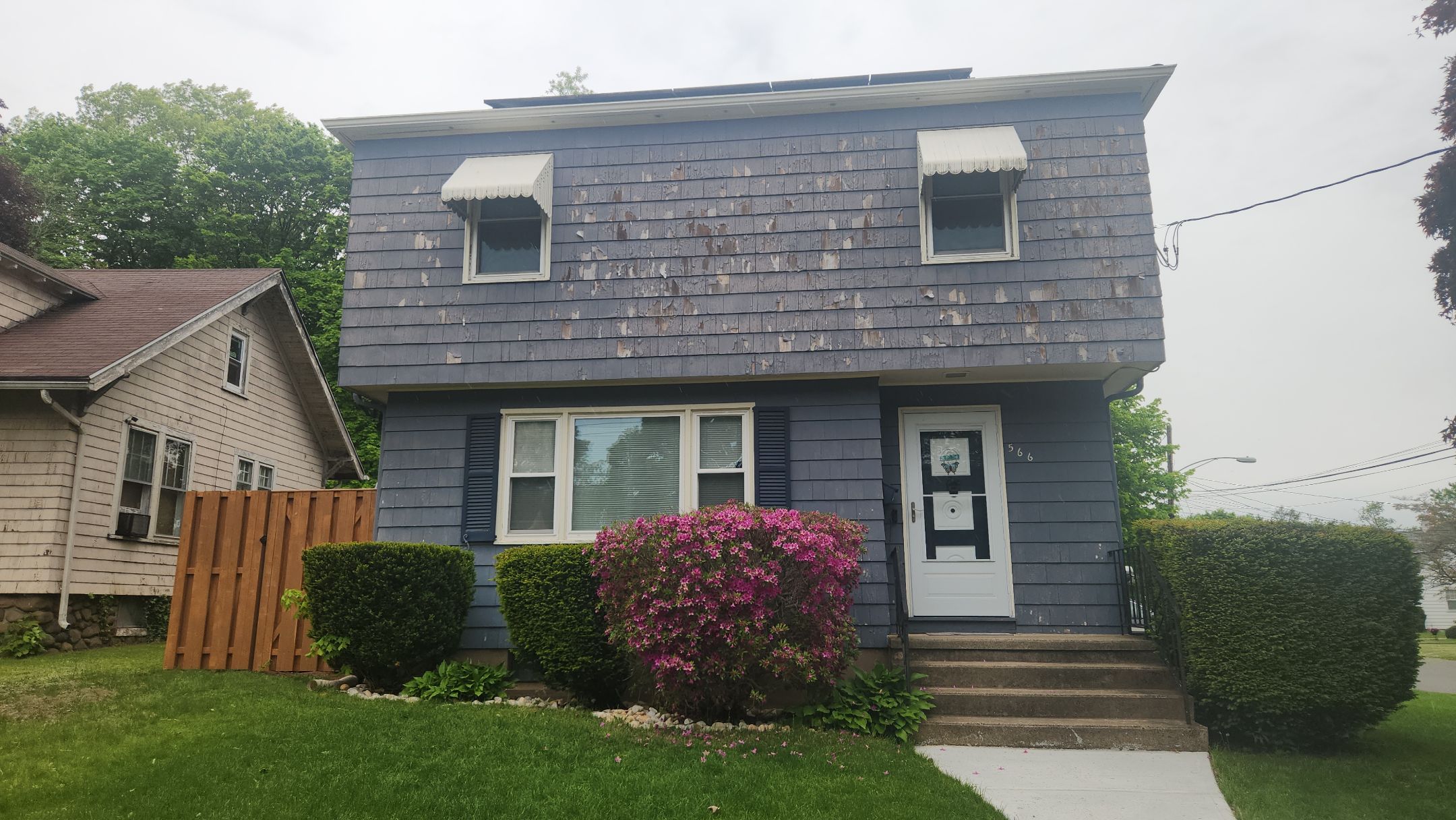 Siding Transformation with Cert Monogram D/4 x 12'6" clapboard, Wedgewood Blue by DiGiorgi Roofing and Siding Inc