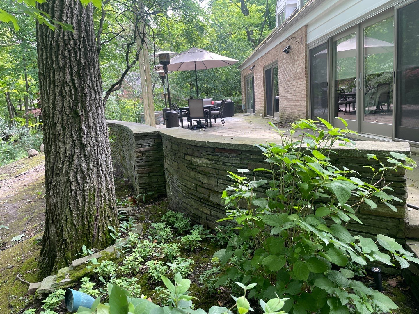Bluestone patio cleaning by Northern Power Washing LLC.