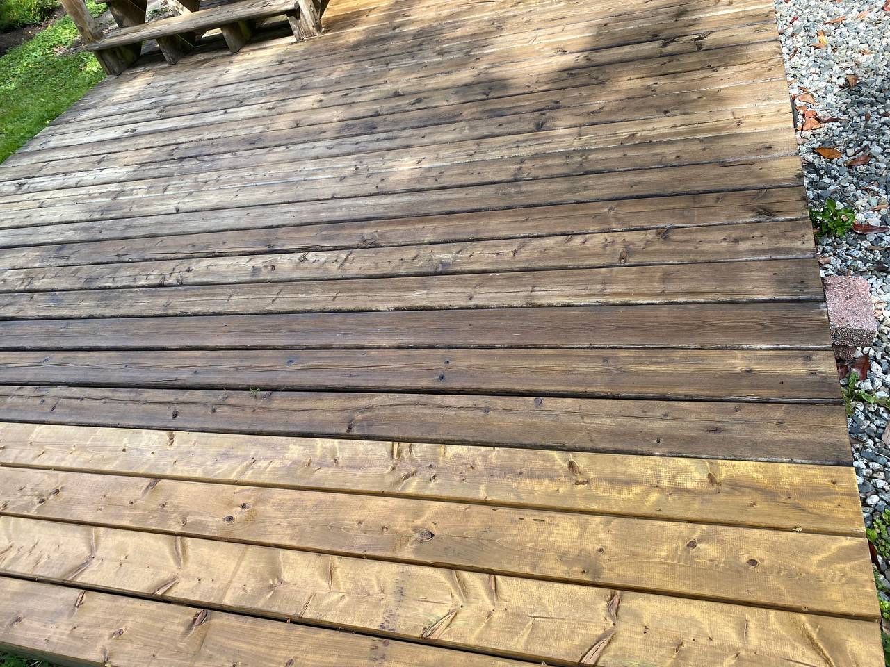 Deck Restoration: Staining Deck & Railings by YVR Construction Group