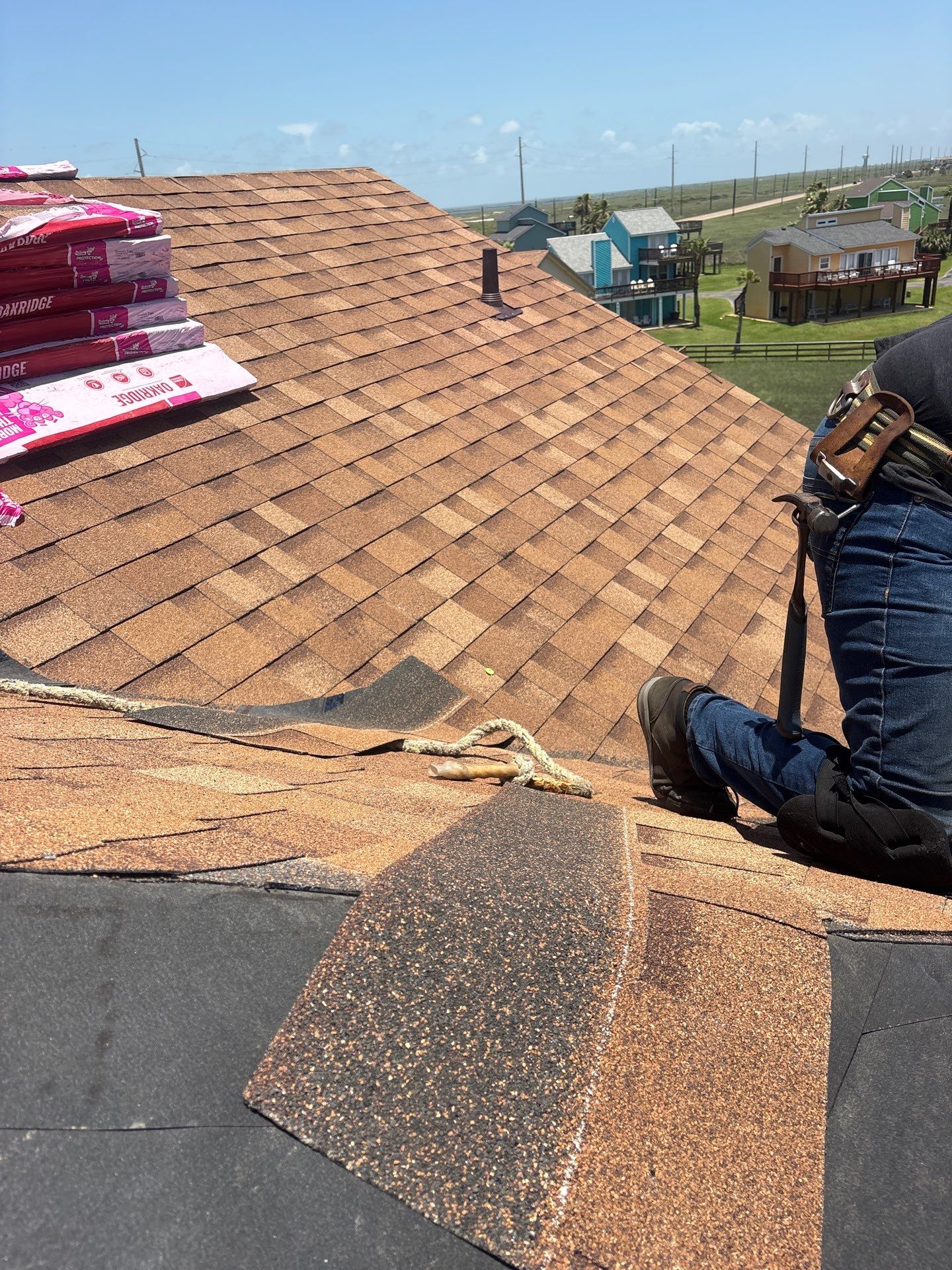 We Aint Scared of heights  by Bayfront Roofing and Construction