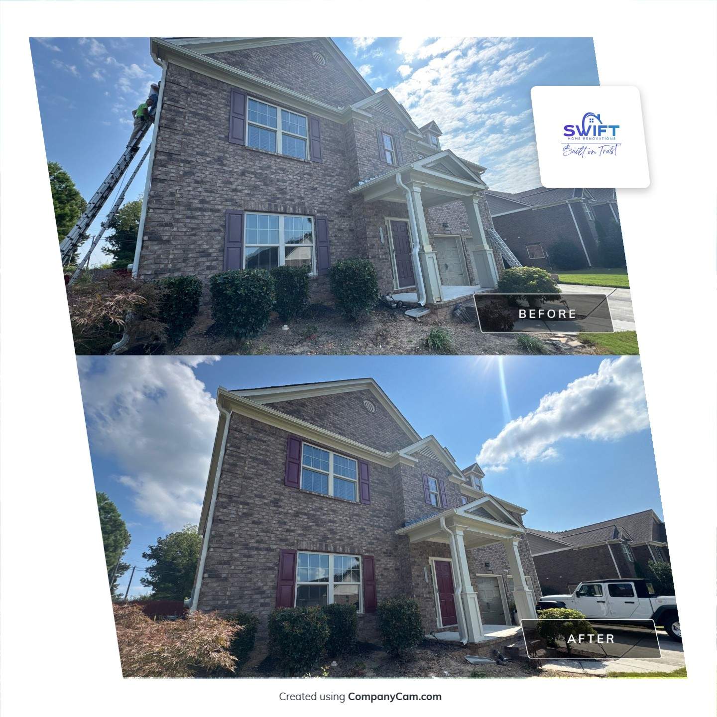 Exterior Painting and Trim Refresh for Dacula Residential Property by Swift Home Renovations