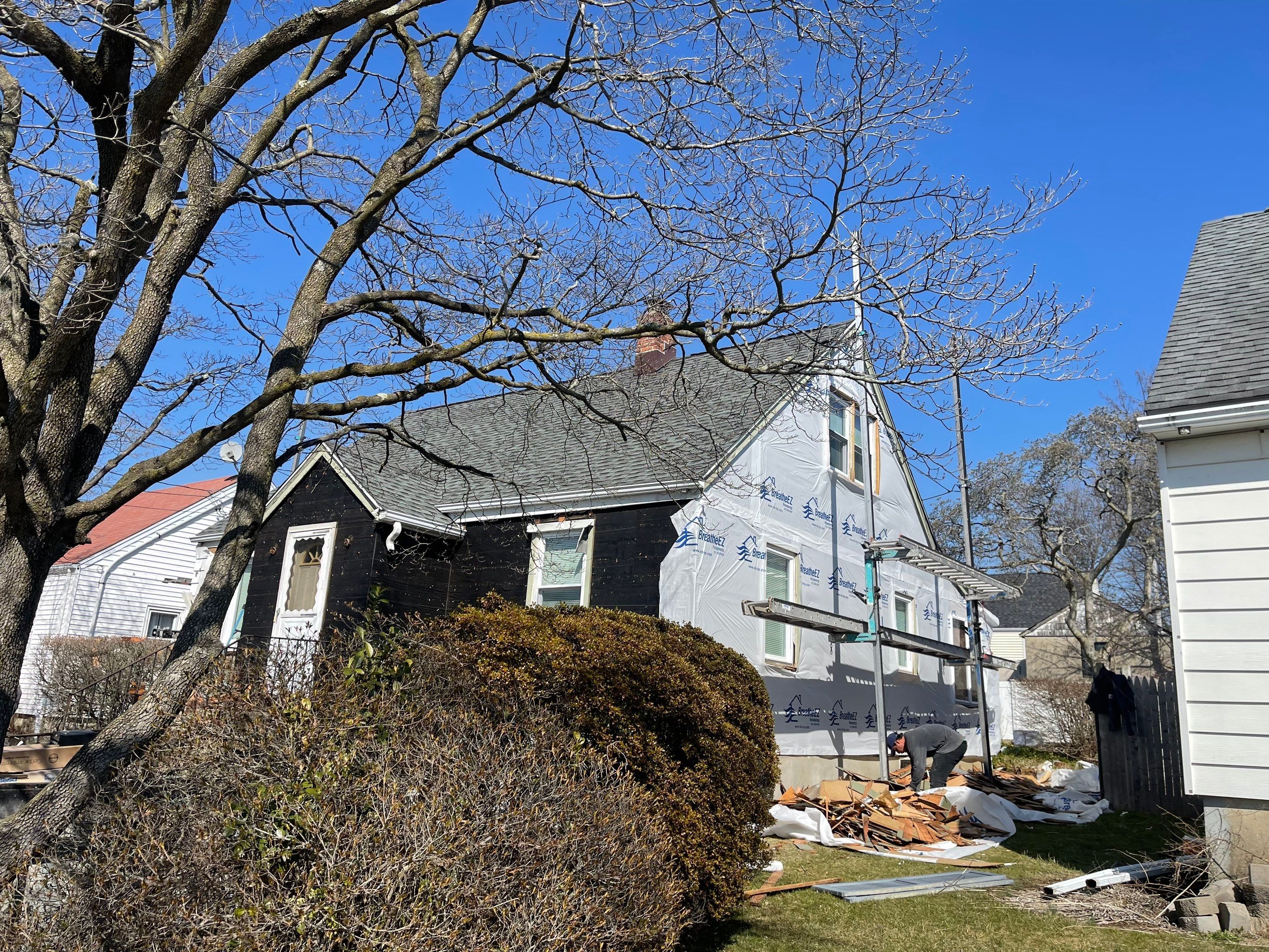 Siding Installation using Certainteed Monogram Charcoal Gray by A Plus Exterior