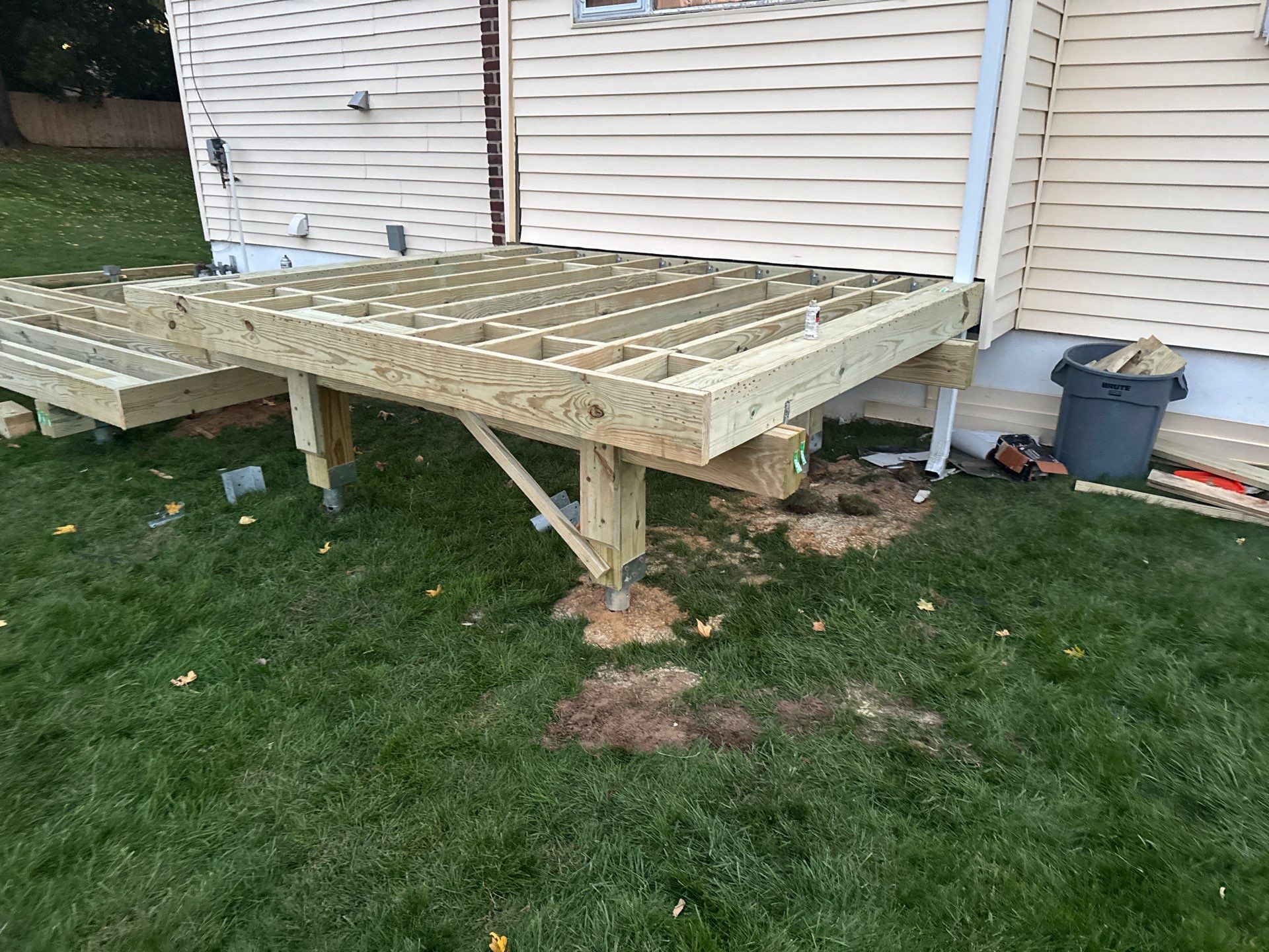 New Deck with Sliding Patio Door by deck guardian
