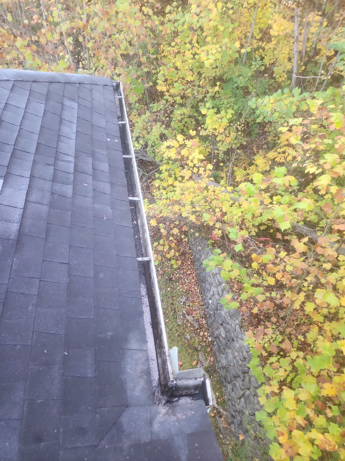 Commercial gutter cleaning West Virginia after photo with clean gutters