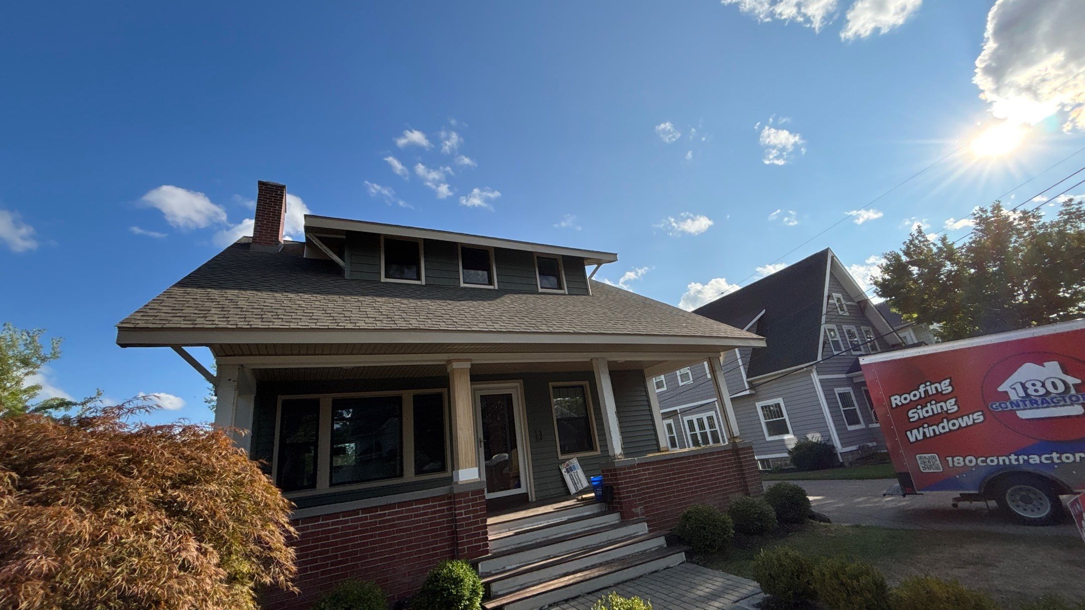Siding Replacement using Alside Charter Oak D4.5" Deep Moss by 180 Contractors
