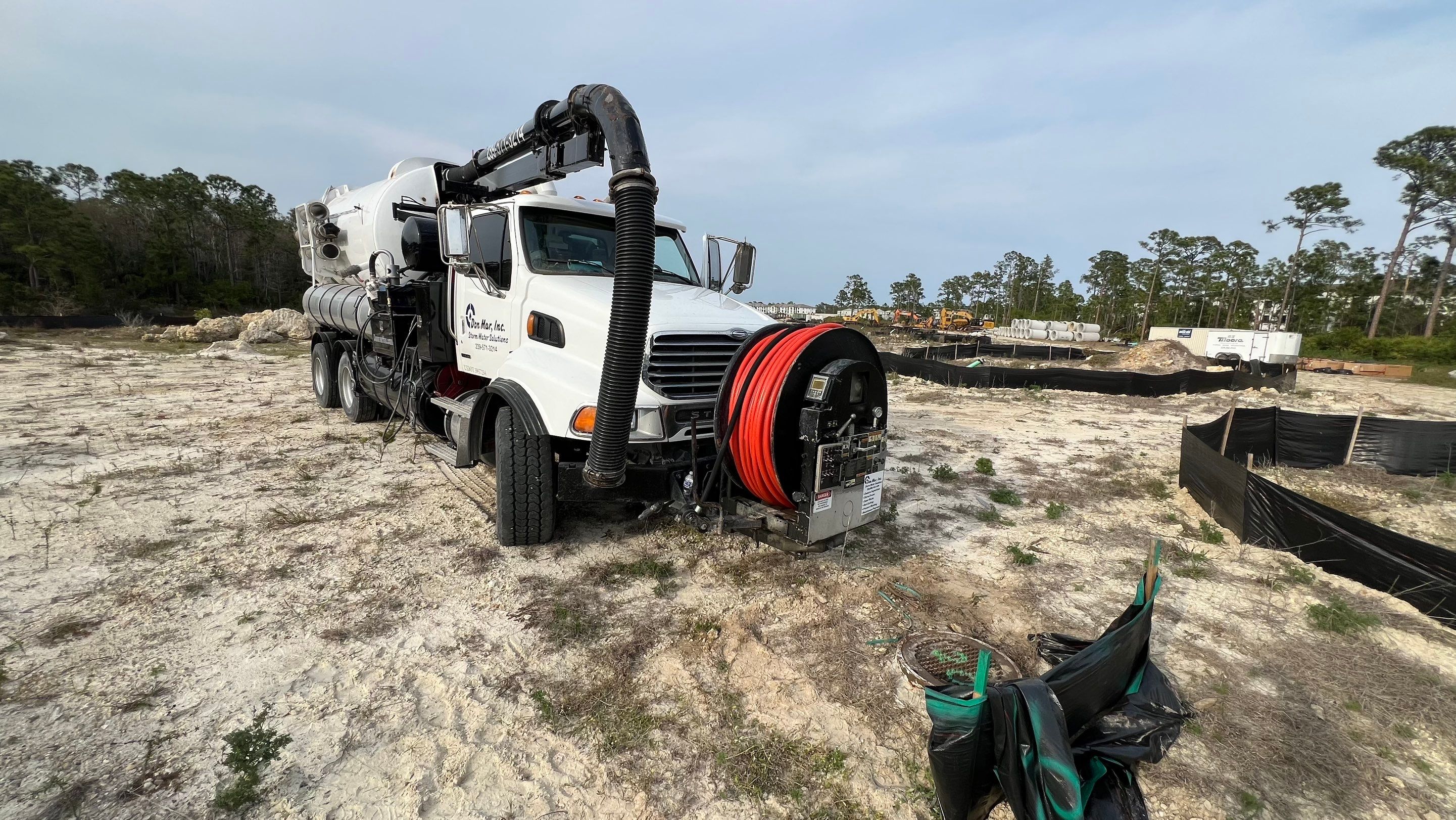 New Residential Construction Community Sewer System Cleaning by APS Power & Water