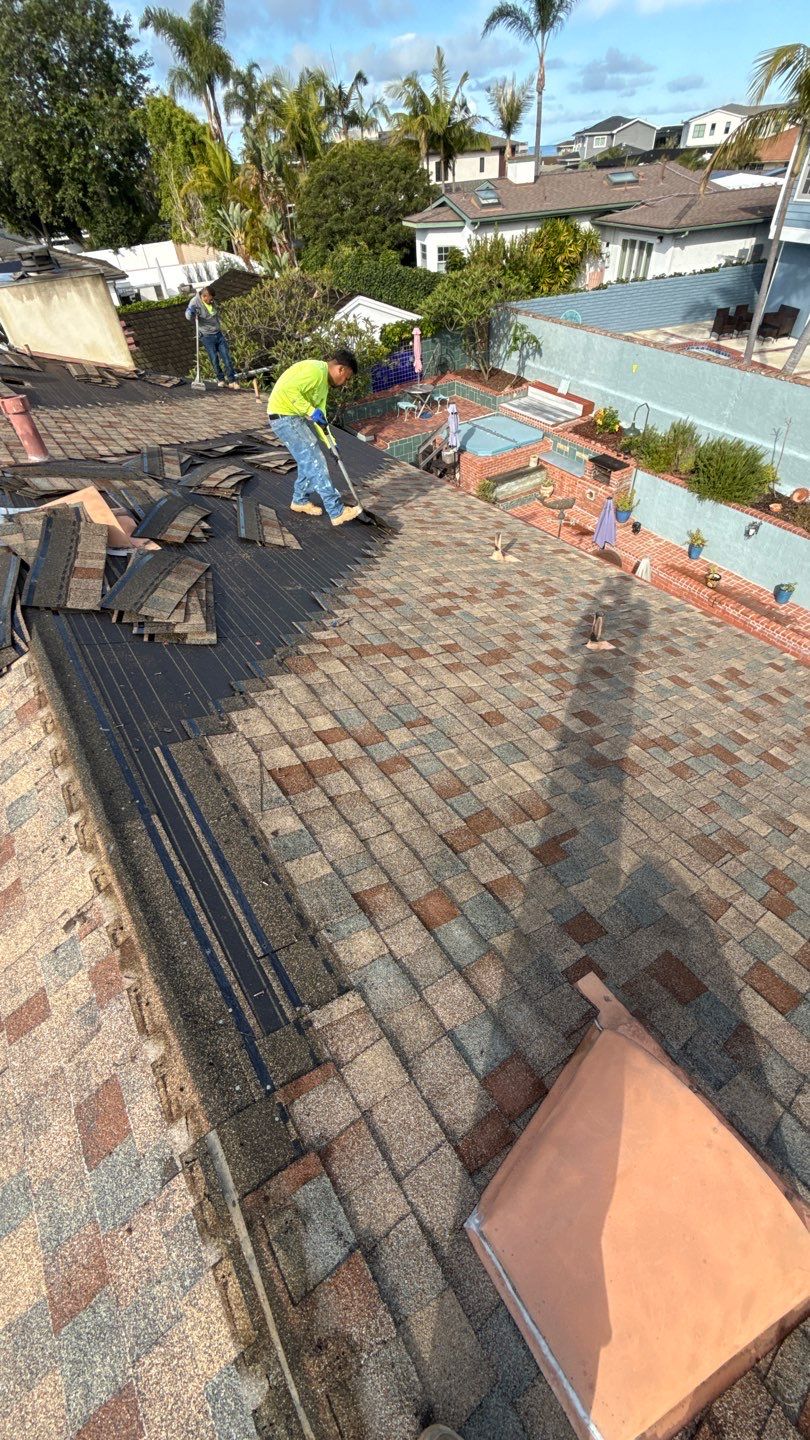 Complete Architectural Shingle Roof Replacement in San Clemente by Reliable Roofing San Diego Inc.