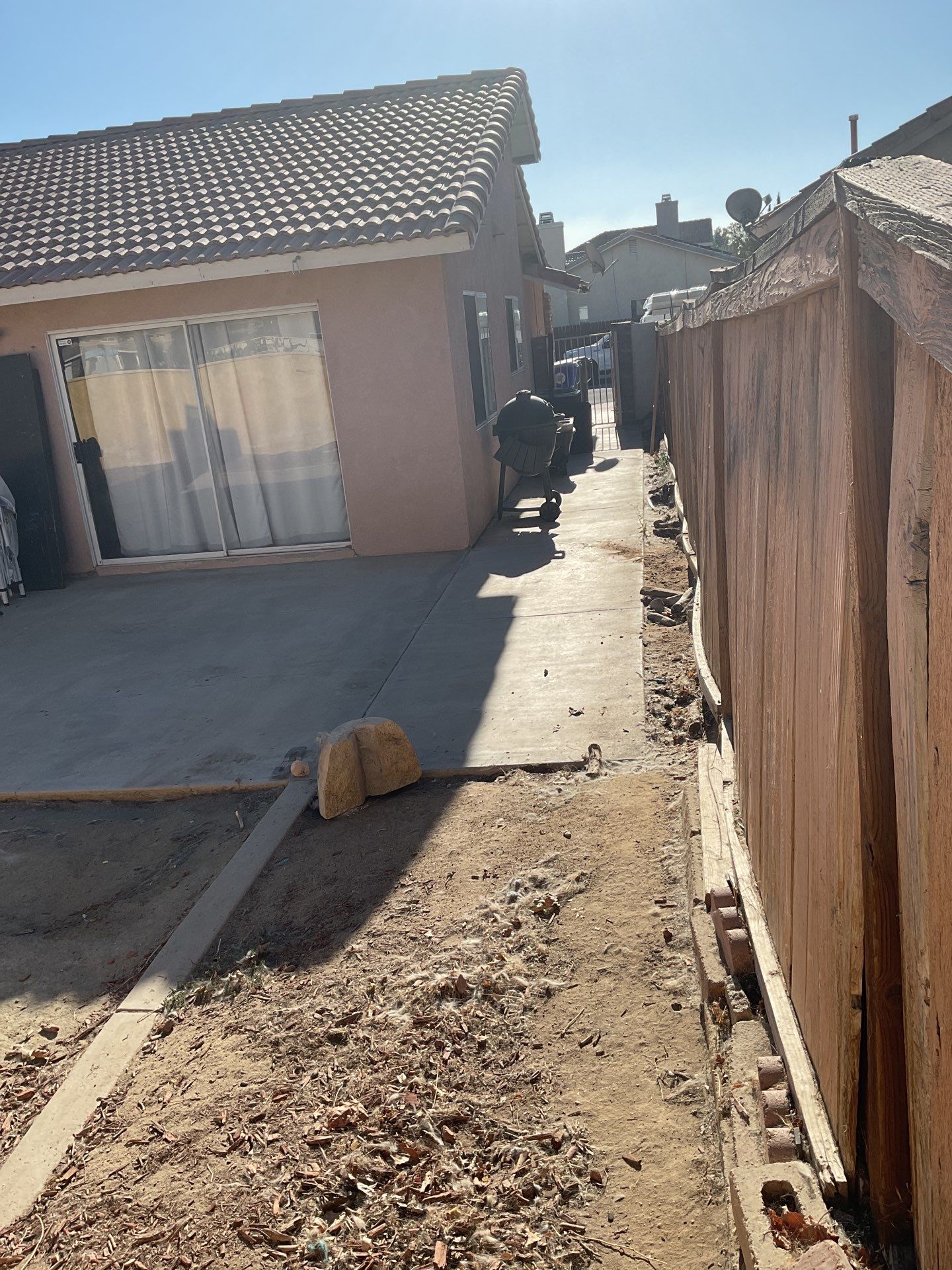 6ft White and Tan Privacy Vinyl  by Fence Guys Inc. 