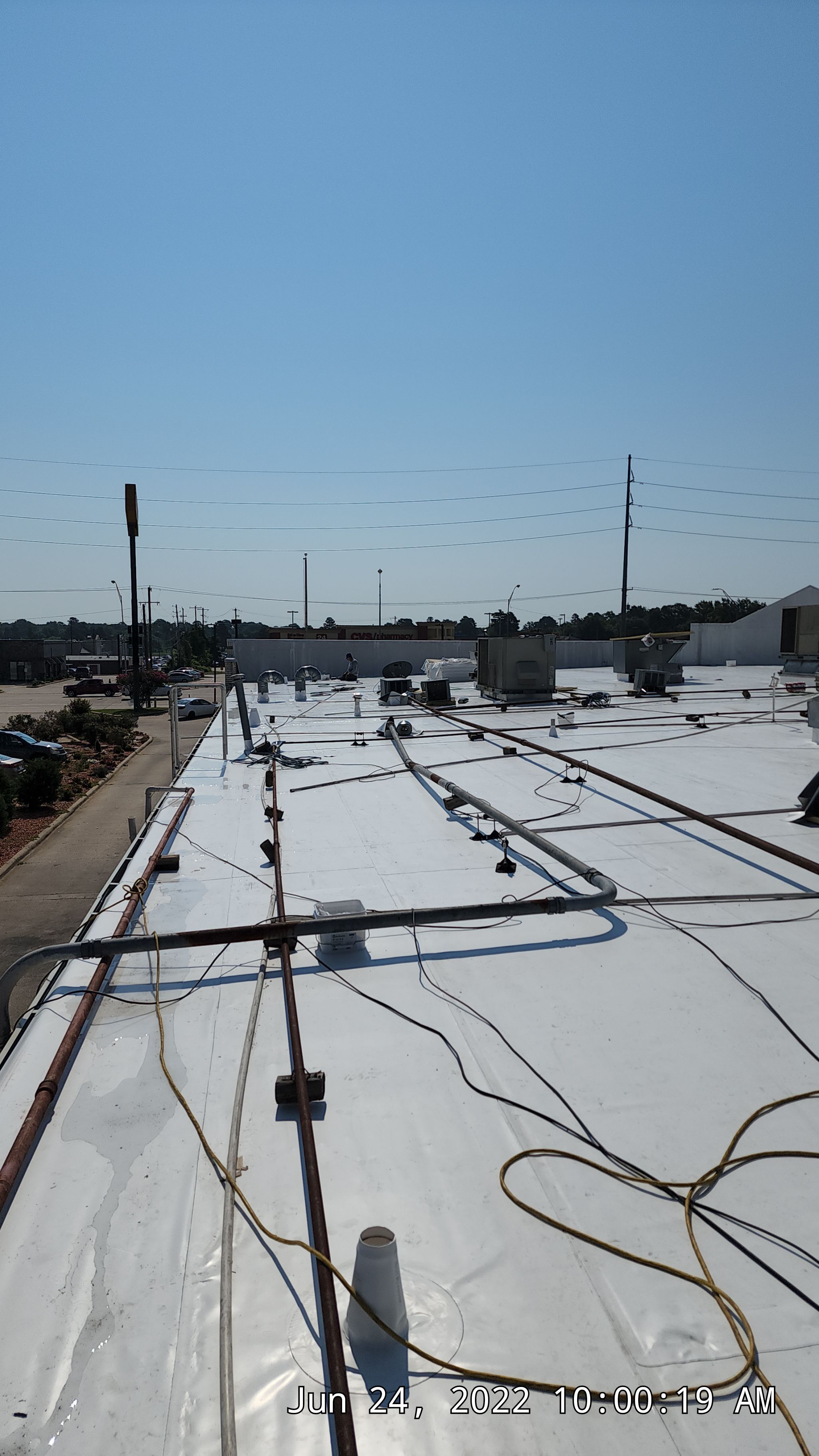 Commercial Roofing Installation using 50 mil PVC by Hostetler Roofing