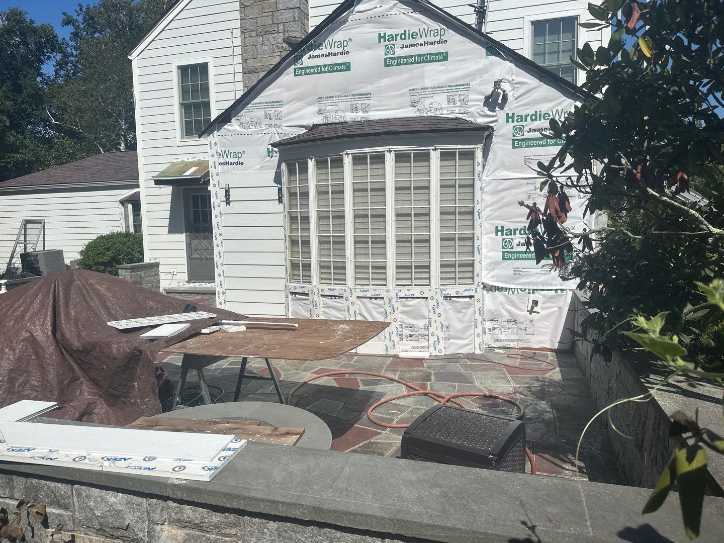 Siding Installation using Hardie Plank Artic white by A Plus Exterior