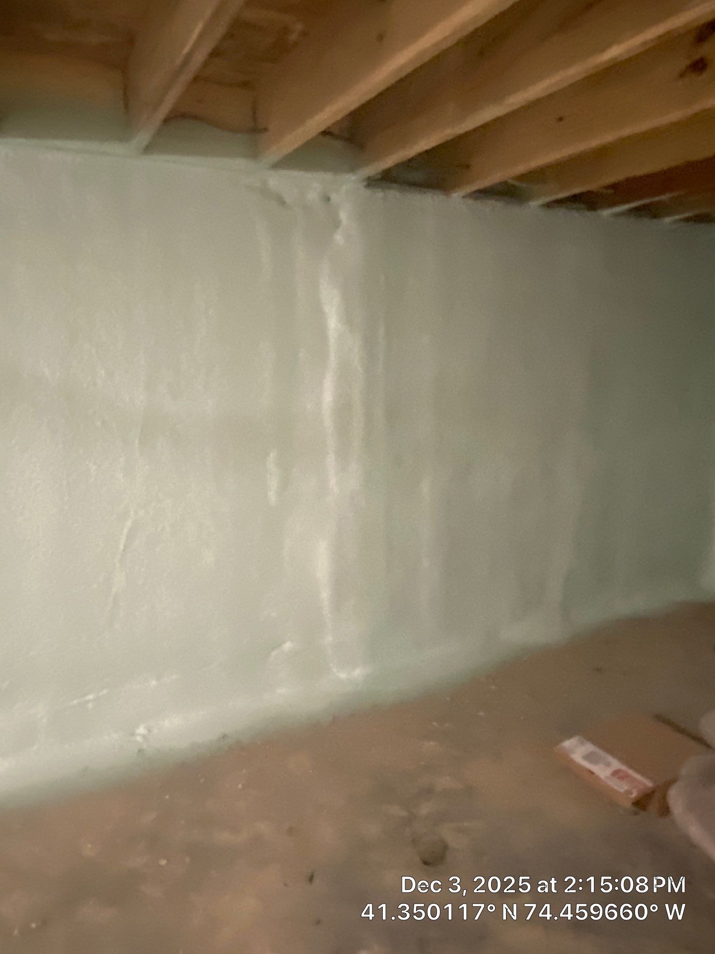 Basement Exterior Walls using Closed Cell Spray Foam by NYS Foam & Energy