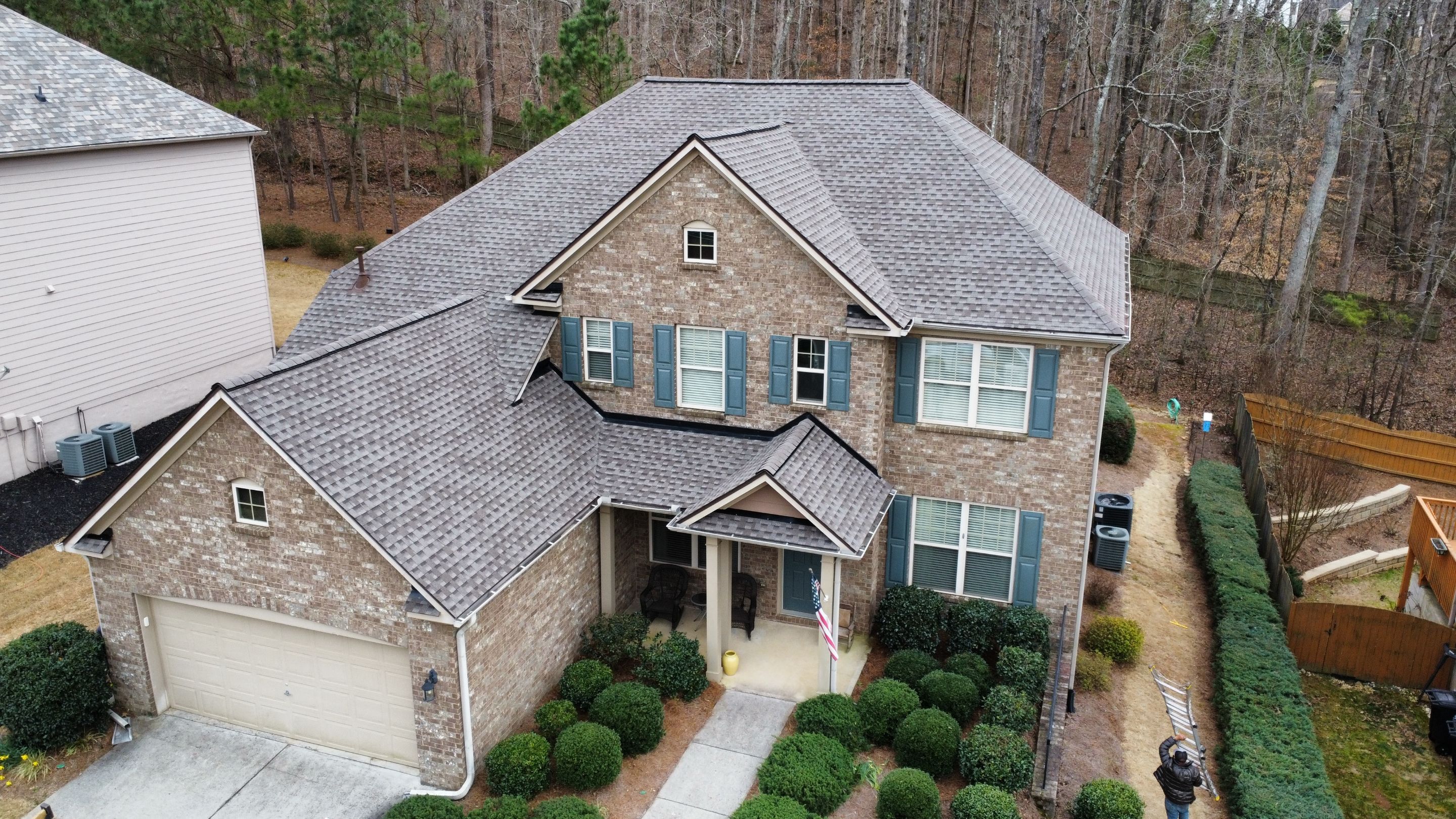 Cumming, GA Roof Replacement, GAF HDZ Mission Brown by Reset Roofing