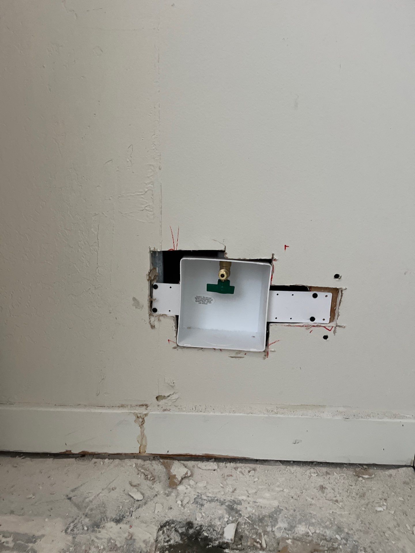 Ice Maker Outlet Box Installation and Water Line Connection and Piping. by Us Plumbing
