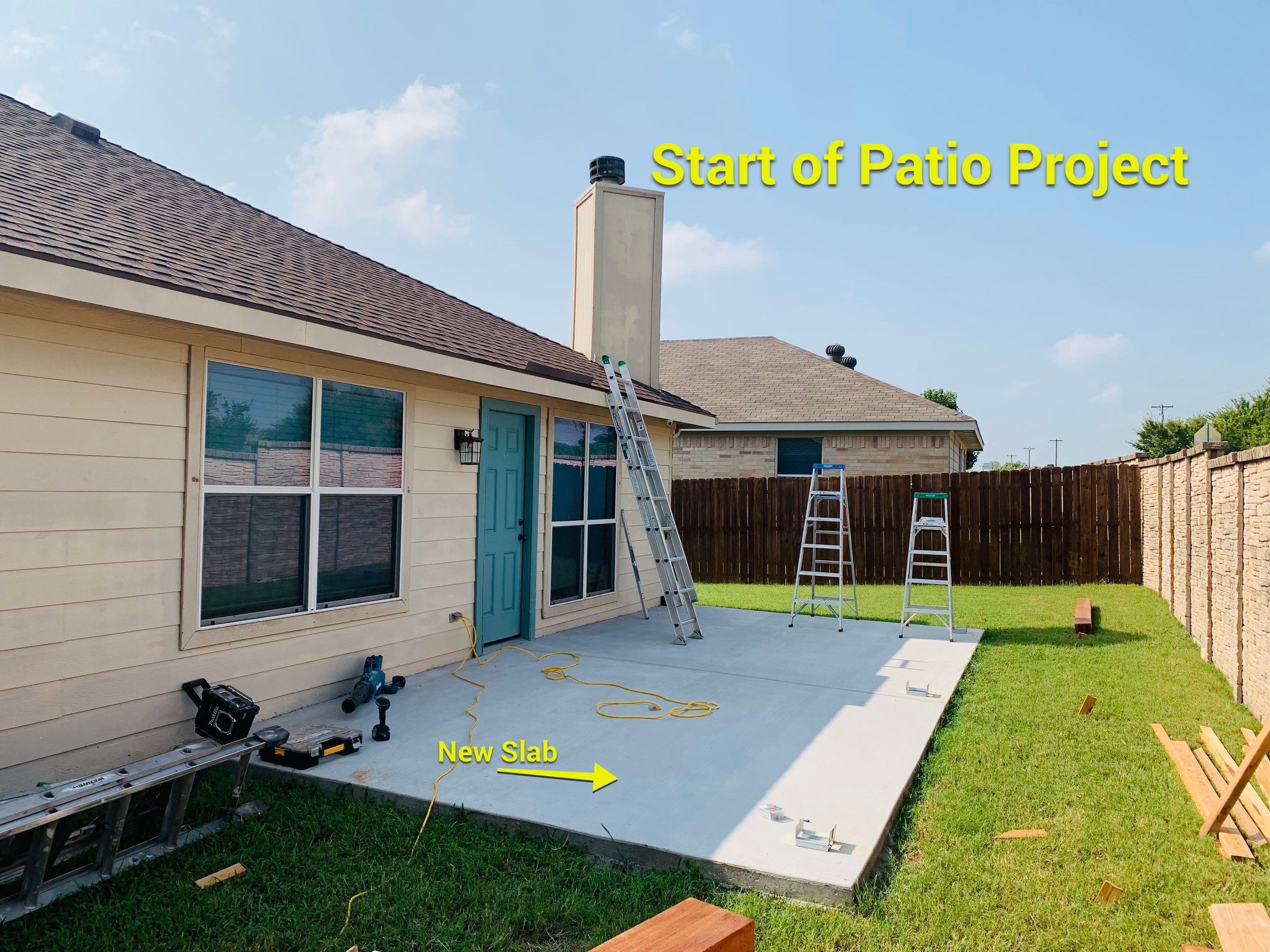 New Patio Addition for a current Client by First United Roofing & Construction