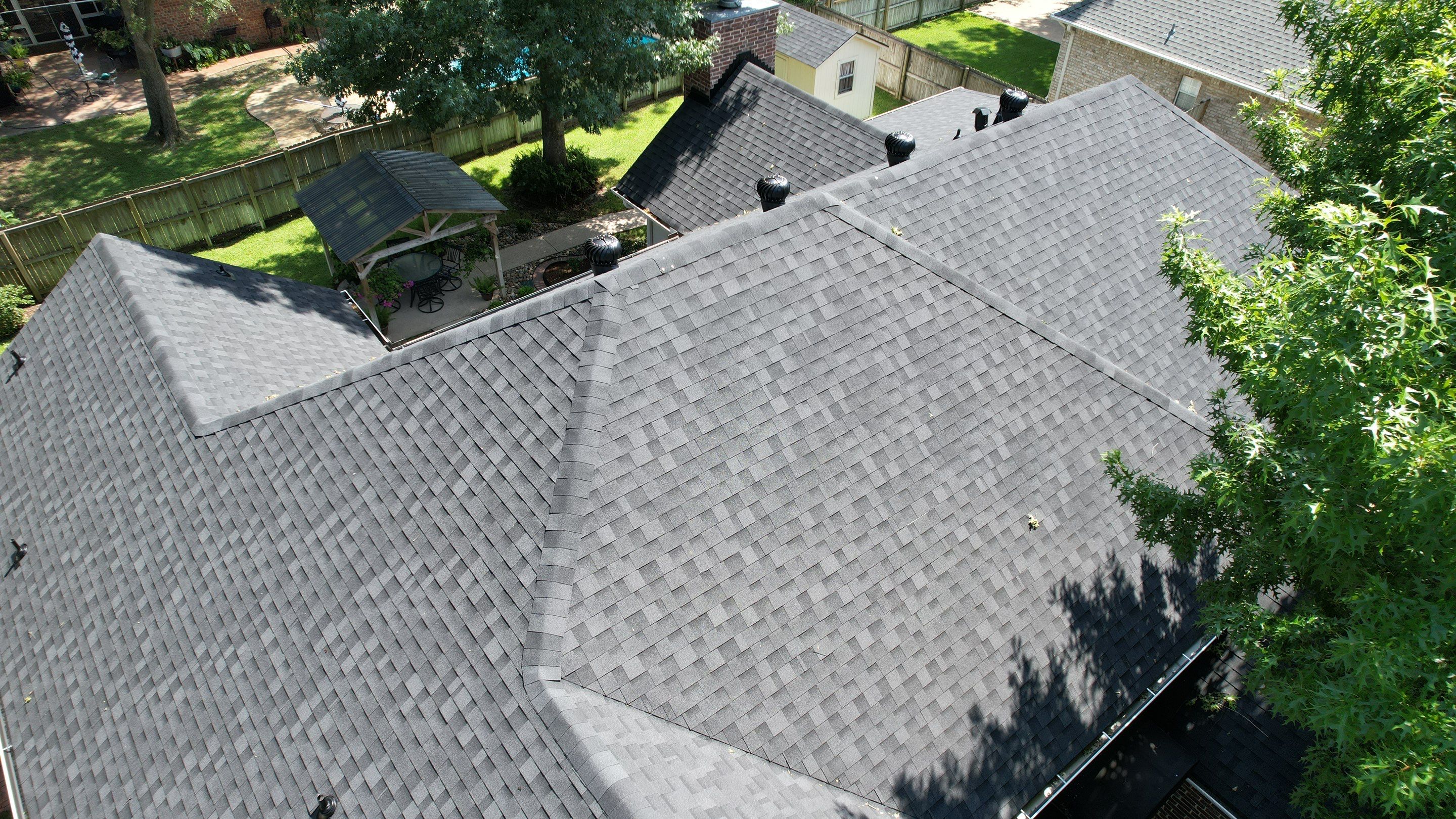 Residential Asphalt Shingle Roof Installation Following Tyler Hail Storm by Sky High Roofing