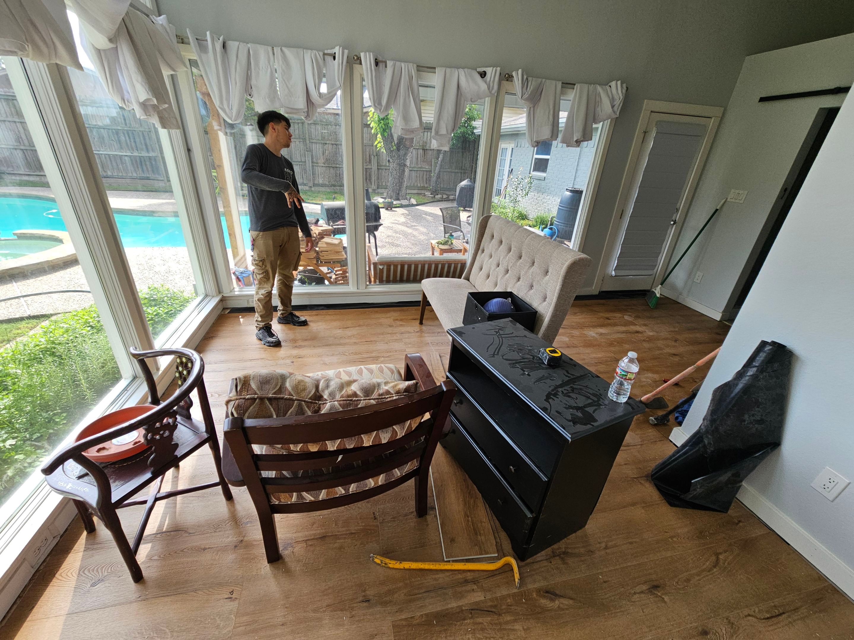 Laminate floor & fence by EL-GC LLC 