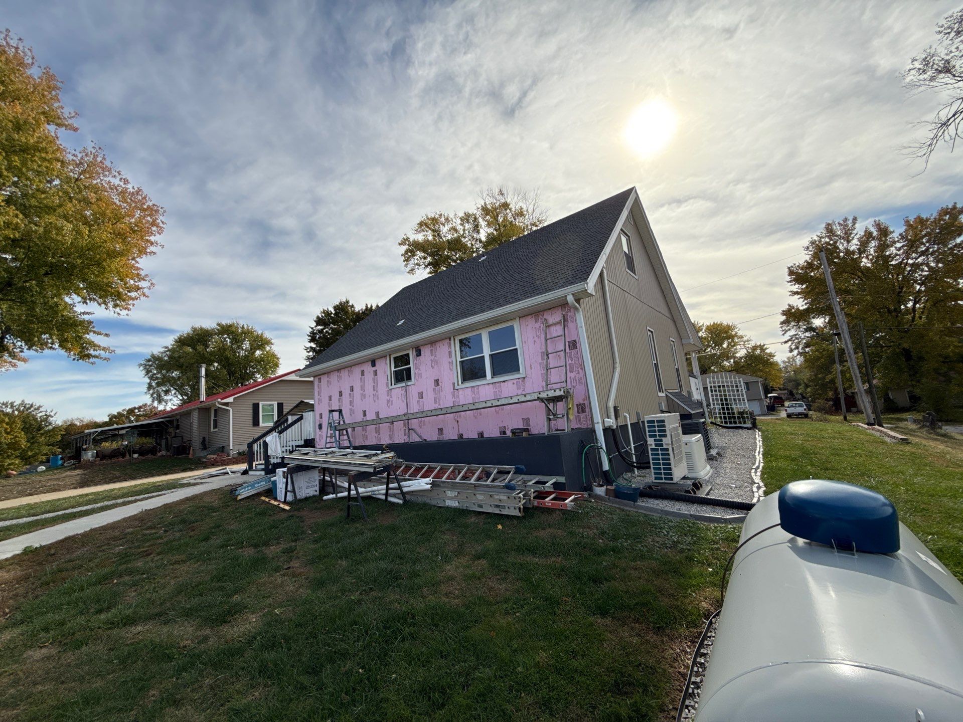Out with the Old , in with the Blue  by EEC  Windows, Siding & Roofing 
