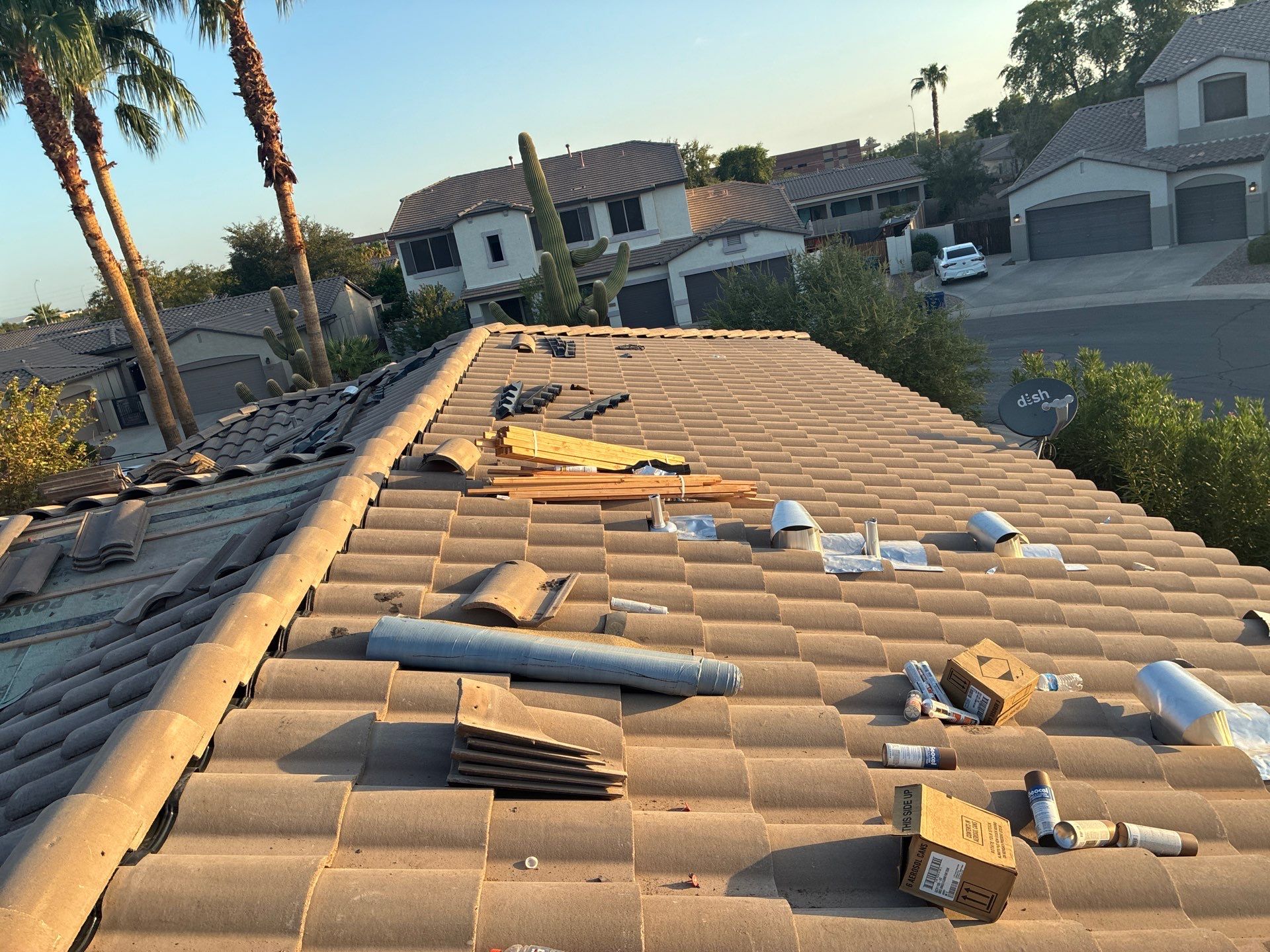 Tile Reset using Concrete Tiles in Chandler AZ by Weather-Tite Roofing