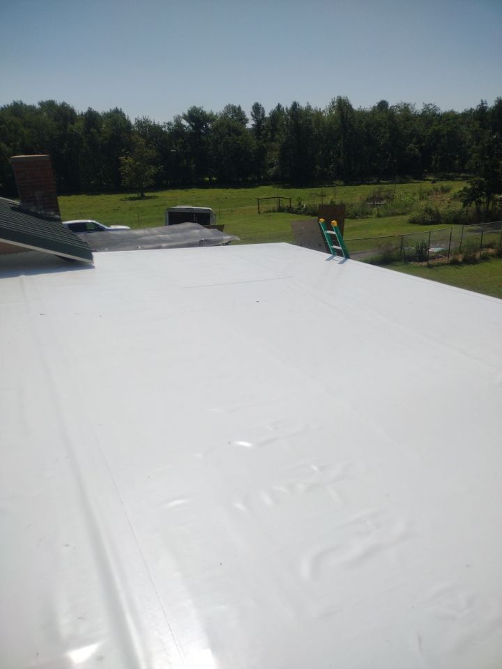 Residential Flat Roof Replacment: IB PVC by Hostetler Roofing