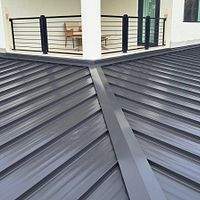 24ga 1.5" Mechanical Seam Matte Black by Total Roofing System The Metal Roof Experts