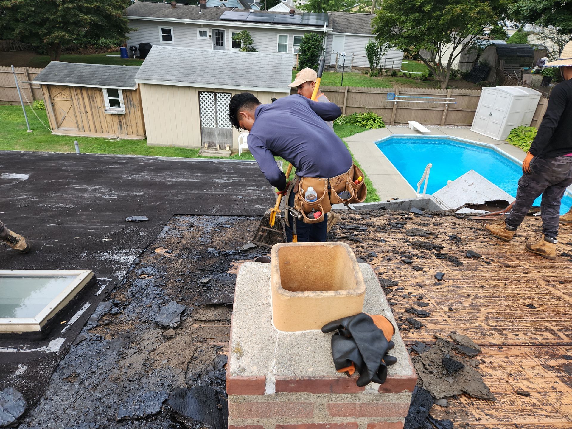 Residential Roofing Installation using Owens Corning TruDefinition Duration AR - Estate Gray by A Plus Exterior