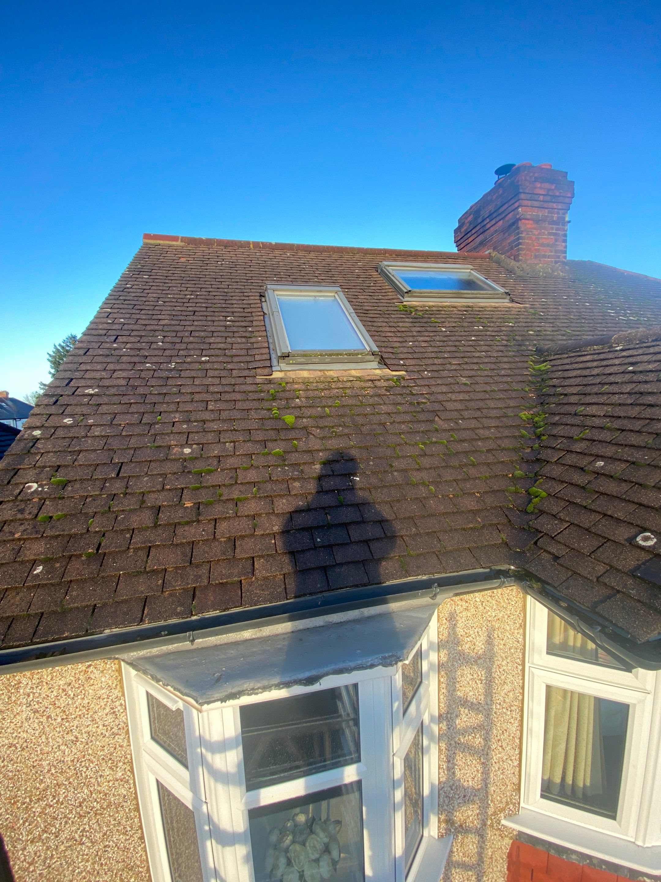 Roof Clean  - Moss Removal - Gutter Clean using Honda 15lpm Low Pressure Washing Machine by Ges Exterior Cleaning ltd