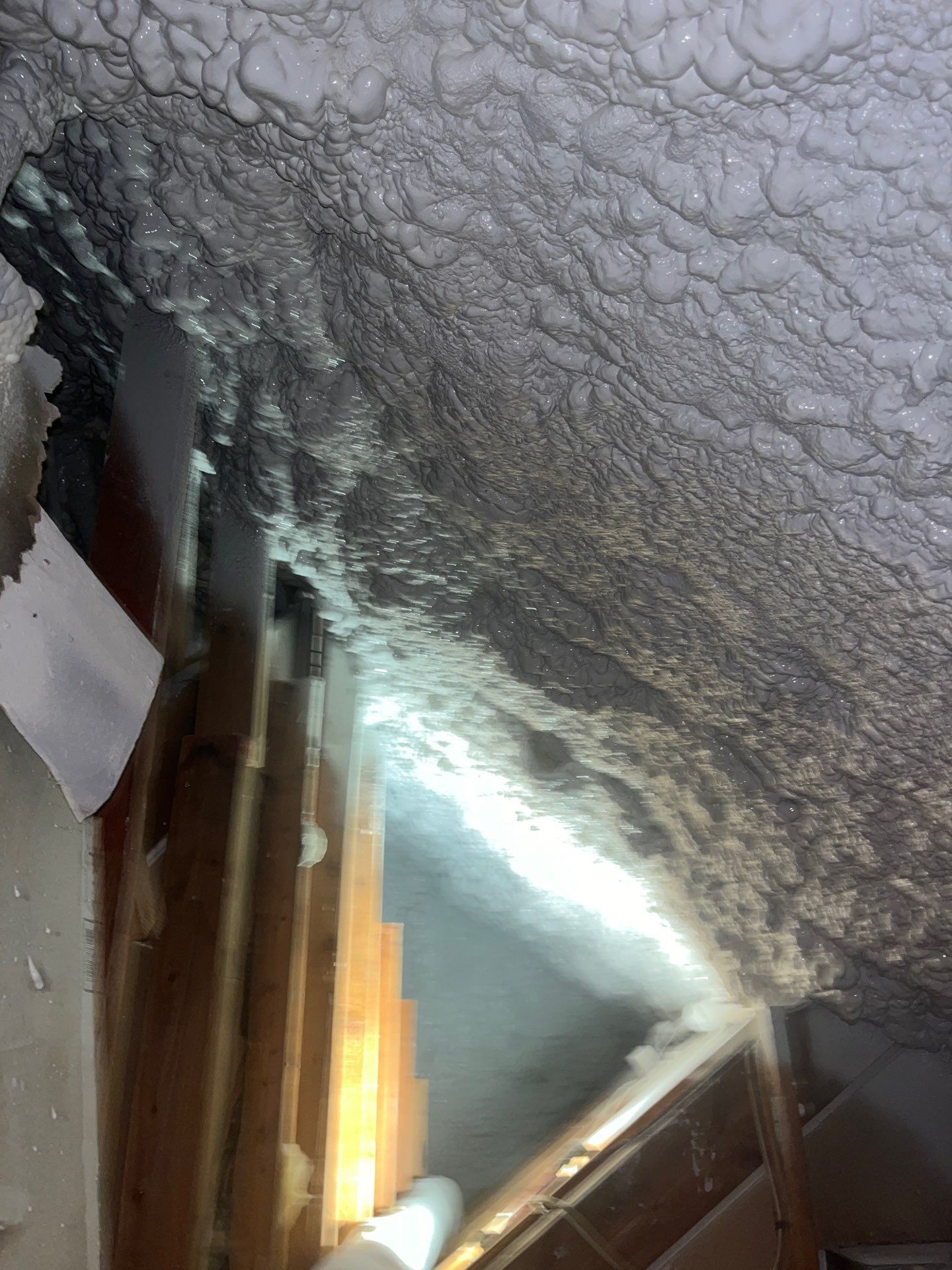 Attic Insulation using open cell spray foam by NYS Foam & Energy