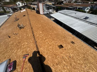 Escondido Mobile Home Shingle Roof Replacement with Owens Corning Duration Cool Amber
