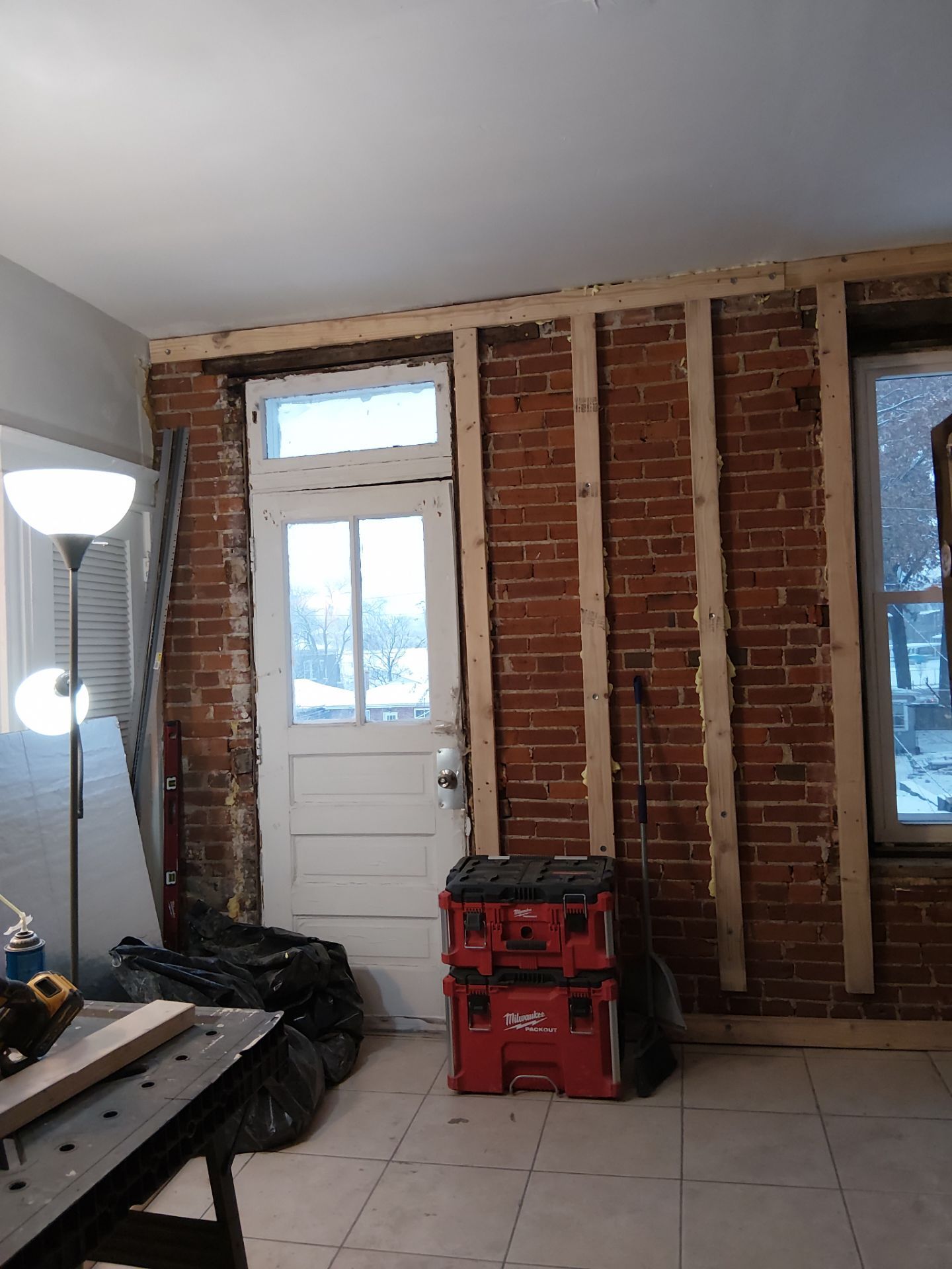 Rear Door Replacement and Kitchen Wall Restoration – St. Louis, MO by Legendary Services Company LLC.