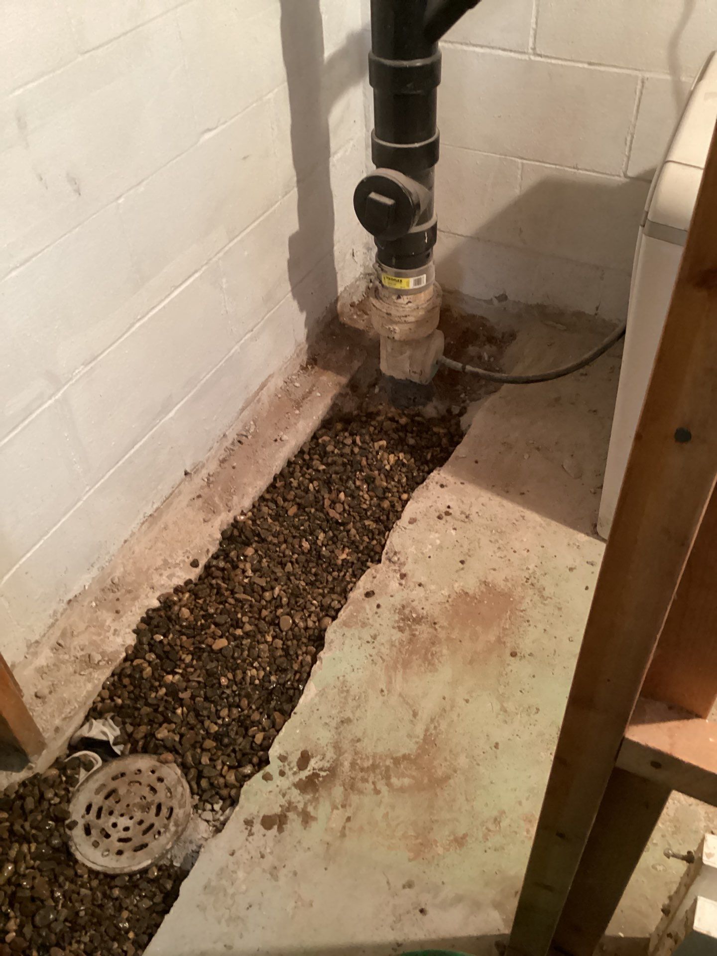 Drain tile in Woodbury by Waterproofing Northeast
