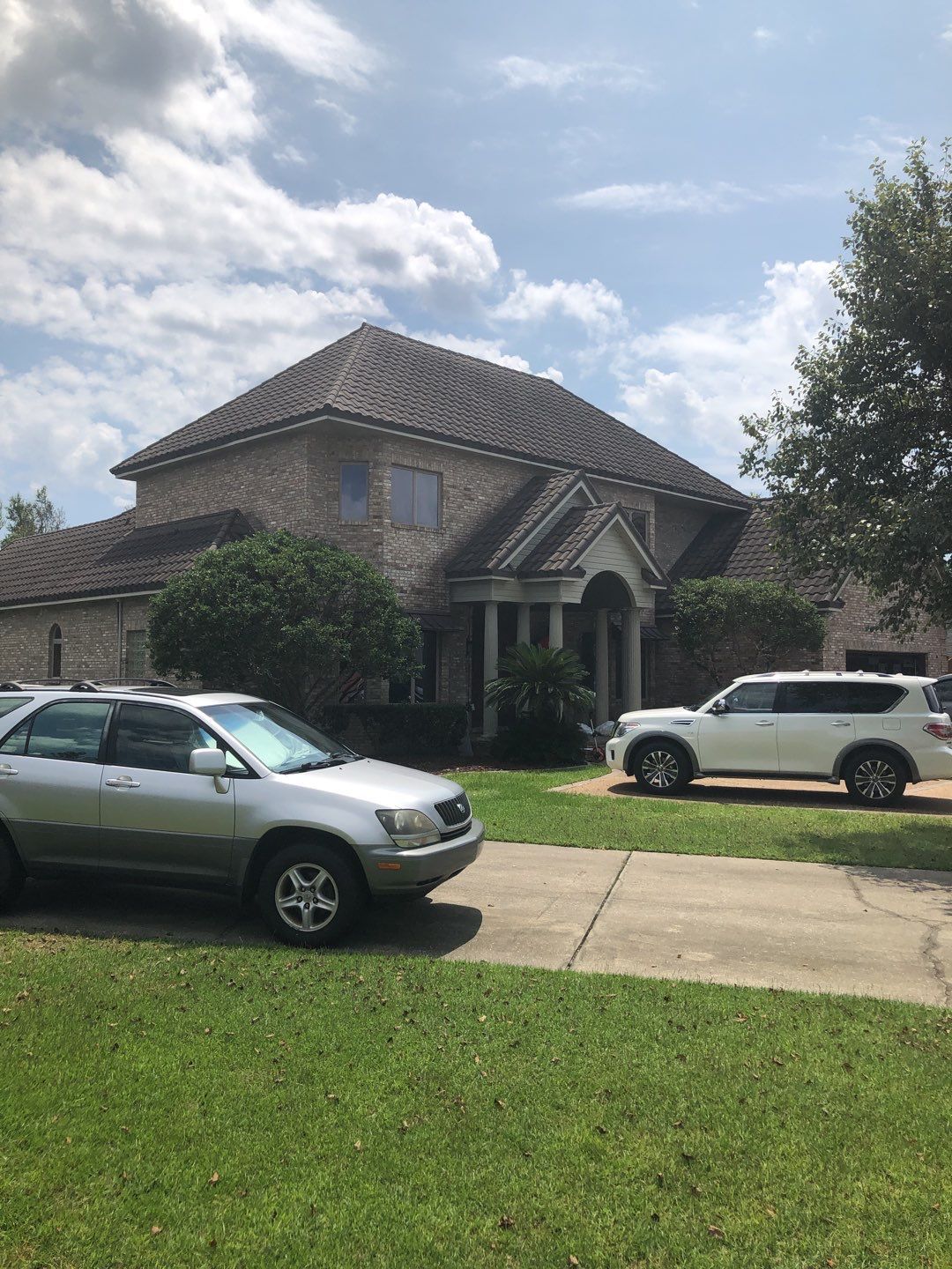 Seamless Gutter Installation with Wicker Color K-Style Gutters and LeafBlaster Pro Mesh Gutter Guards by Gutter Professors