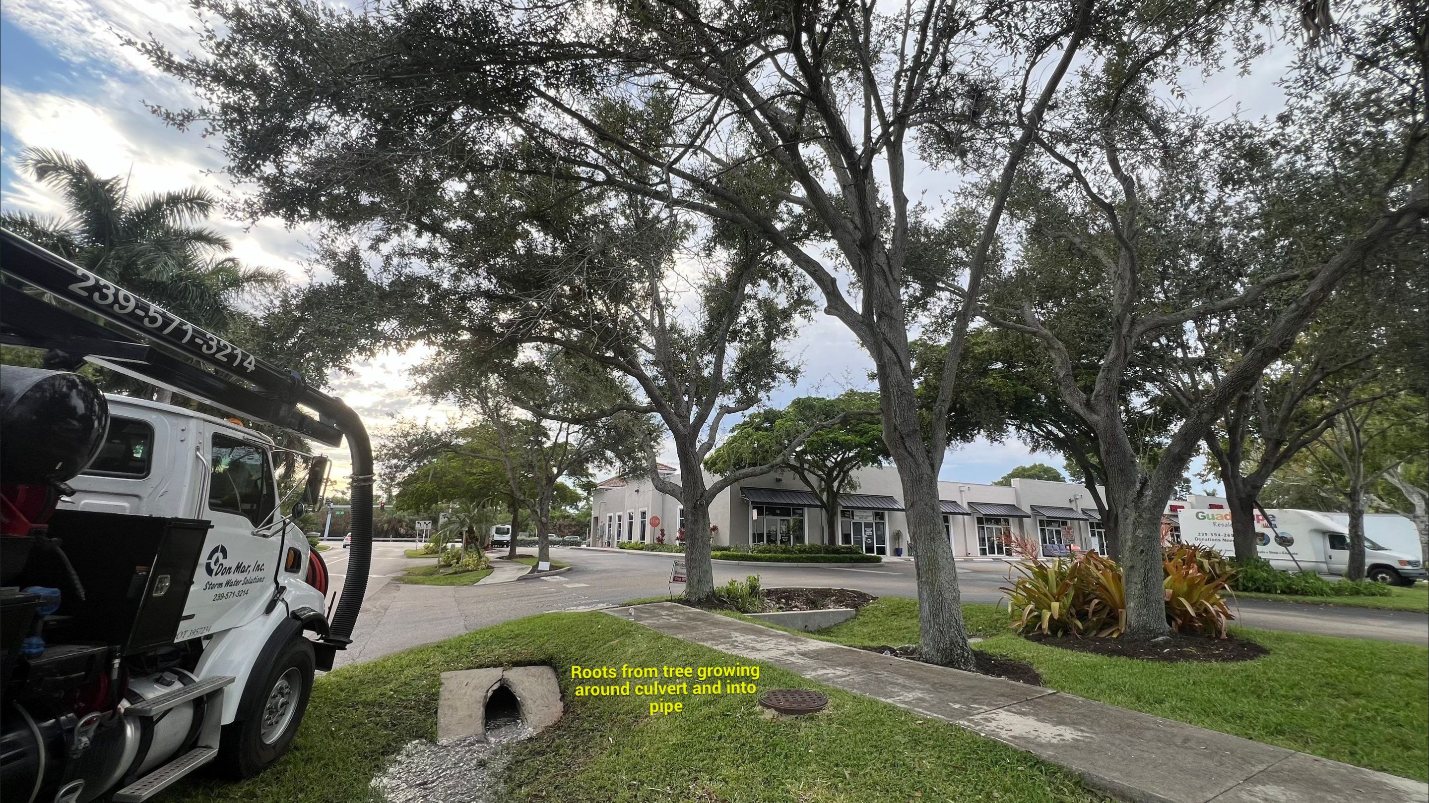 Naples Community Entry Road Stormwater System Cleaning by Don Mar, Inc. Storm Water Solutions