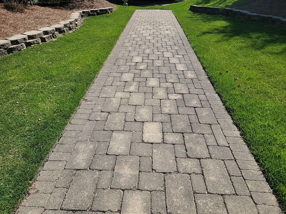 Wheaton, IL brick paver cleaning. by Northern Power Washing LLC.