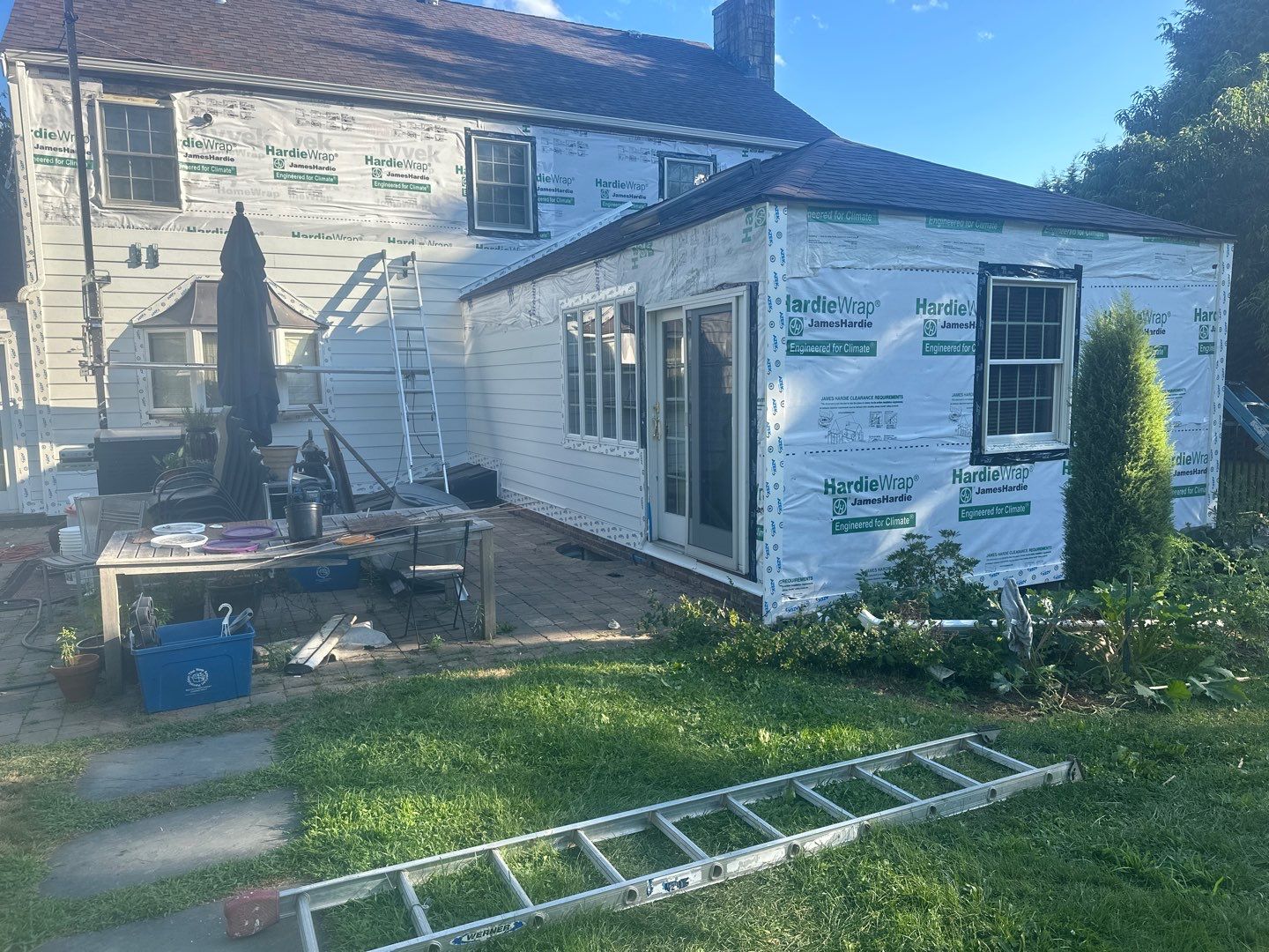Siding Installation using Hardie Plank Artic white by A Plus Exterior