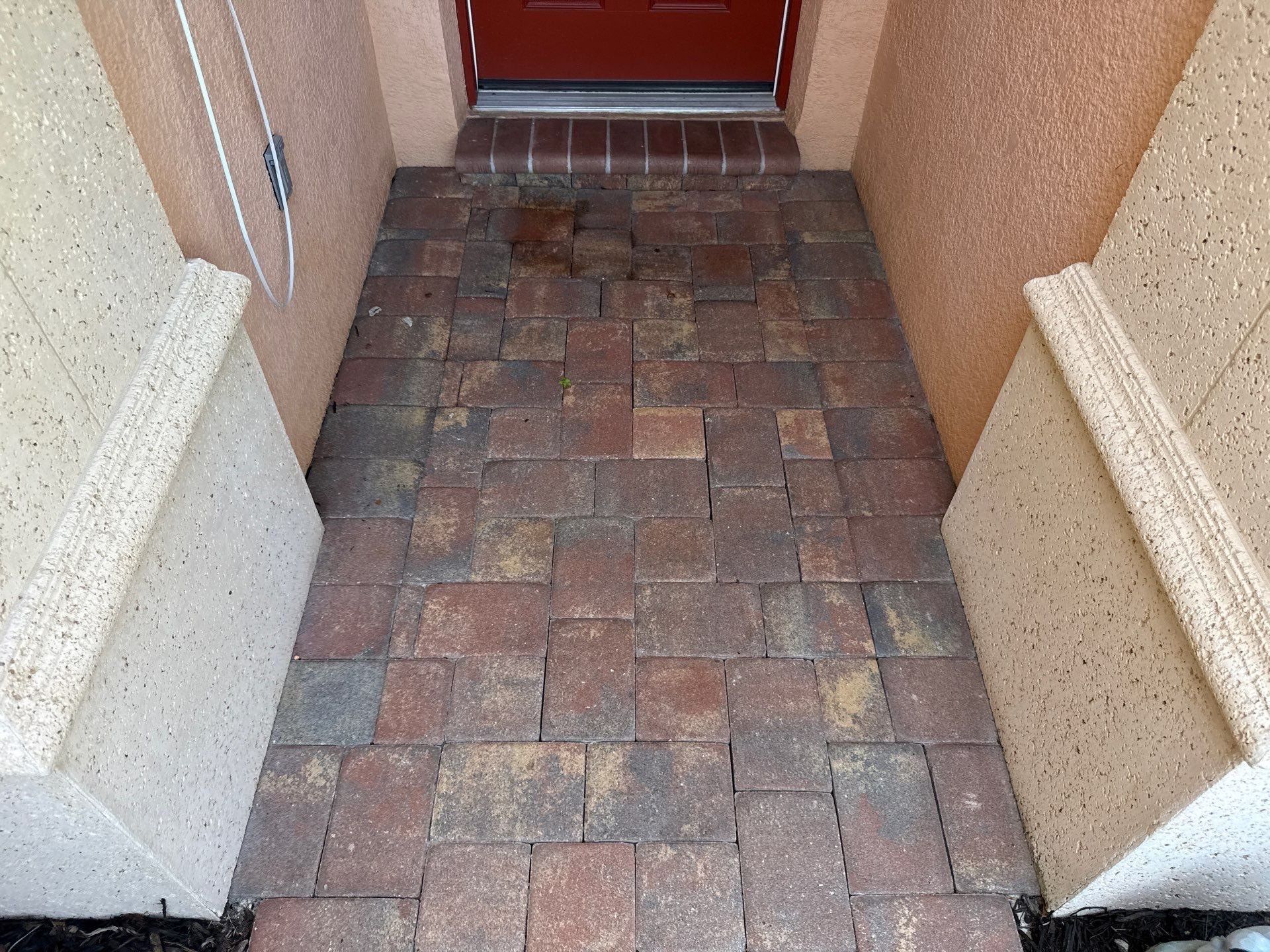 Paver Driveway, Sidewalk & Curbing Cleaning — Bougainvillea Place, Ellenton, FL by Sunshine AquaWash