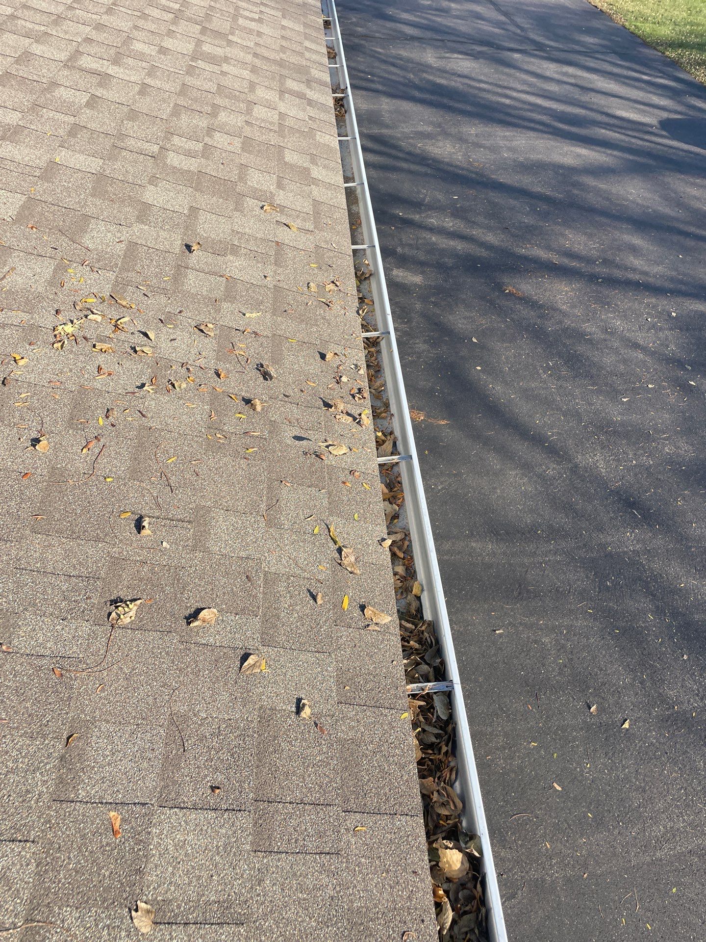 HOA gutter cleaning before photo