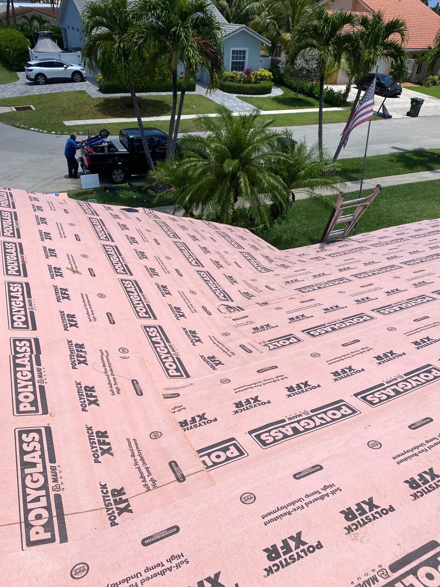 Residential Roofing Installation using 1" Nail strip metal roof by BLUES BROTHERS ROOFING