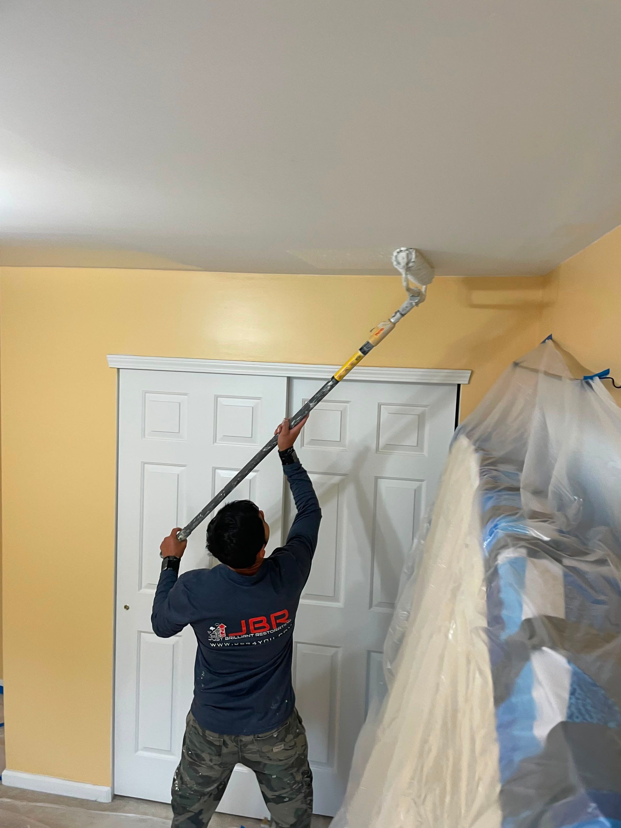 Roof replacement and interior repair by hail and wind damage by Just Brilliant Restoration JBR